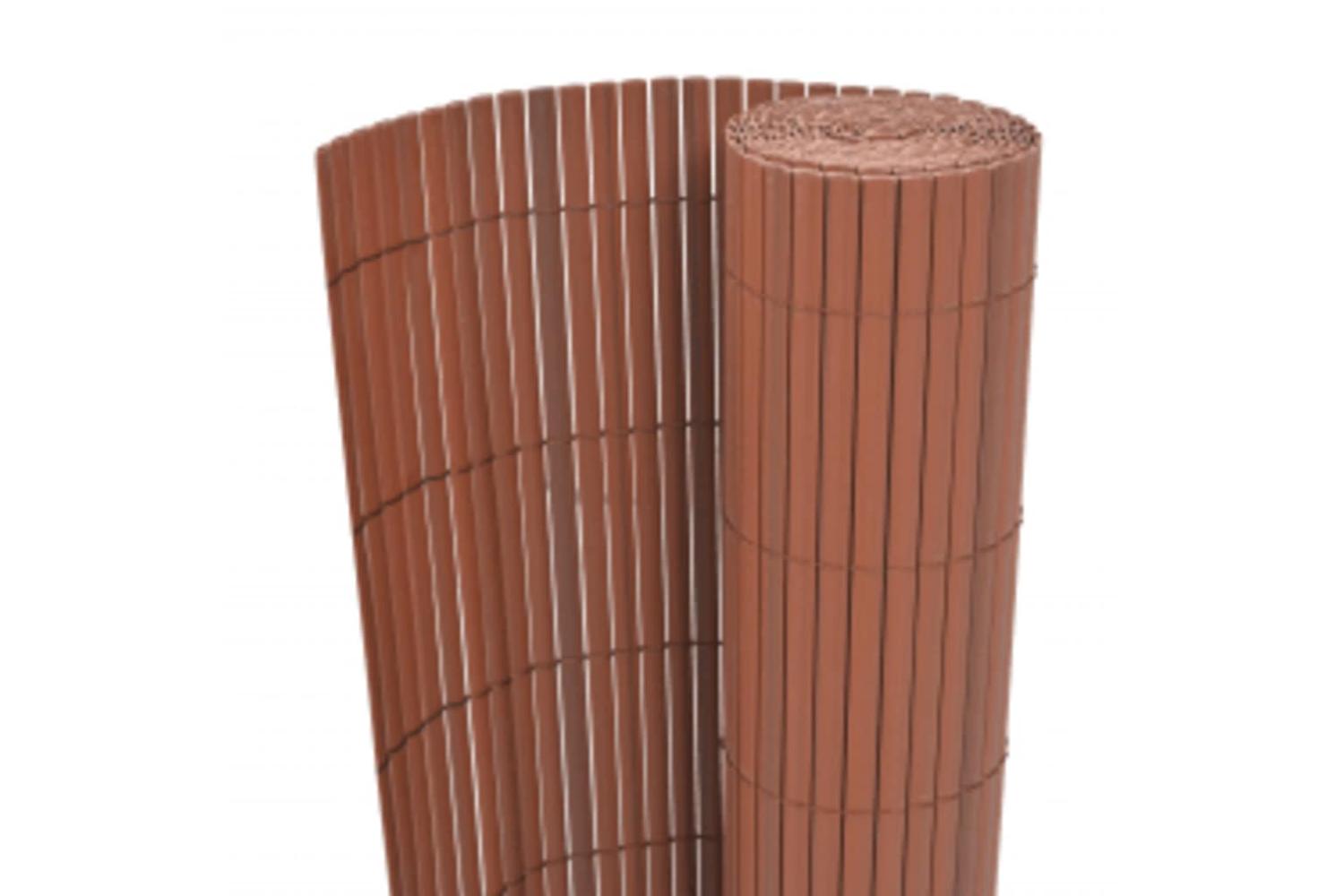Vidaxl 317149 Double-sided Garden Fence 90x400 Cm Brown-3