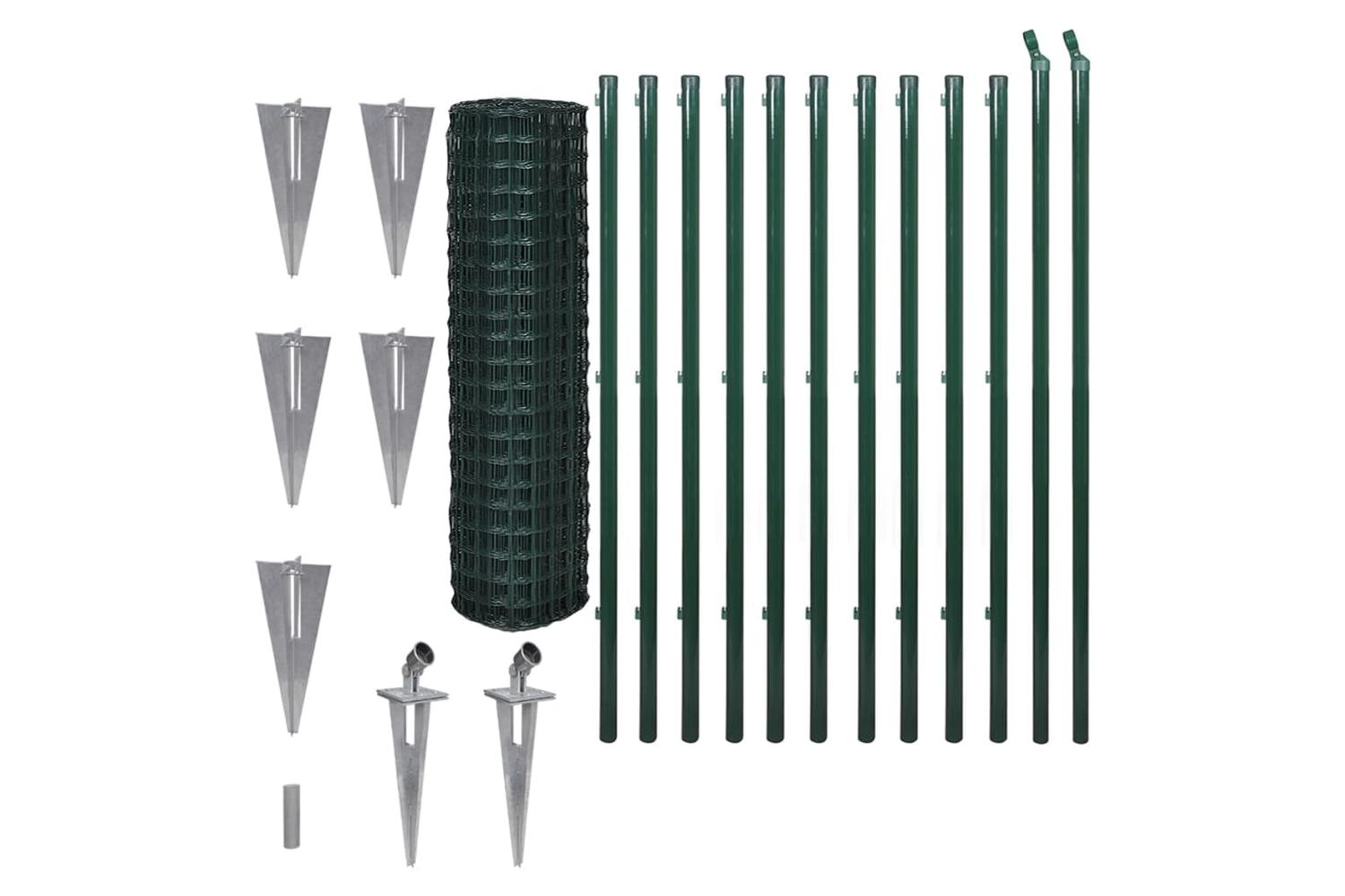 Vidaxl 140563 Euro Fence Steel 25x1.5 M Green