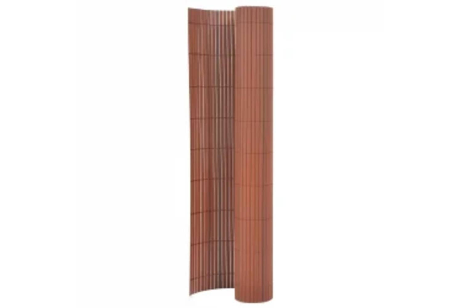 vidaXL 317164 Double-sided Garden Fence 110x500cm Brown
