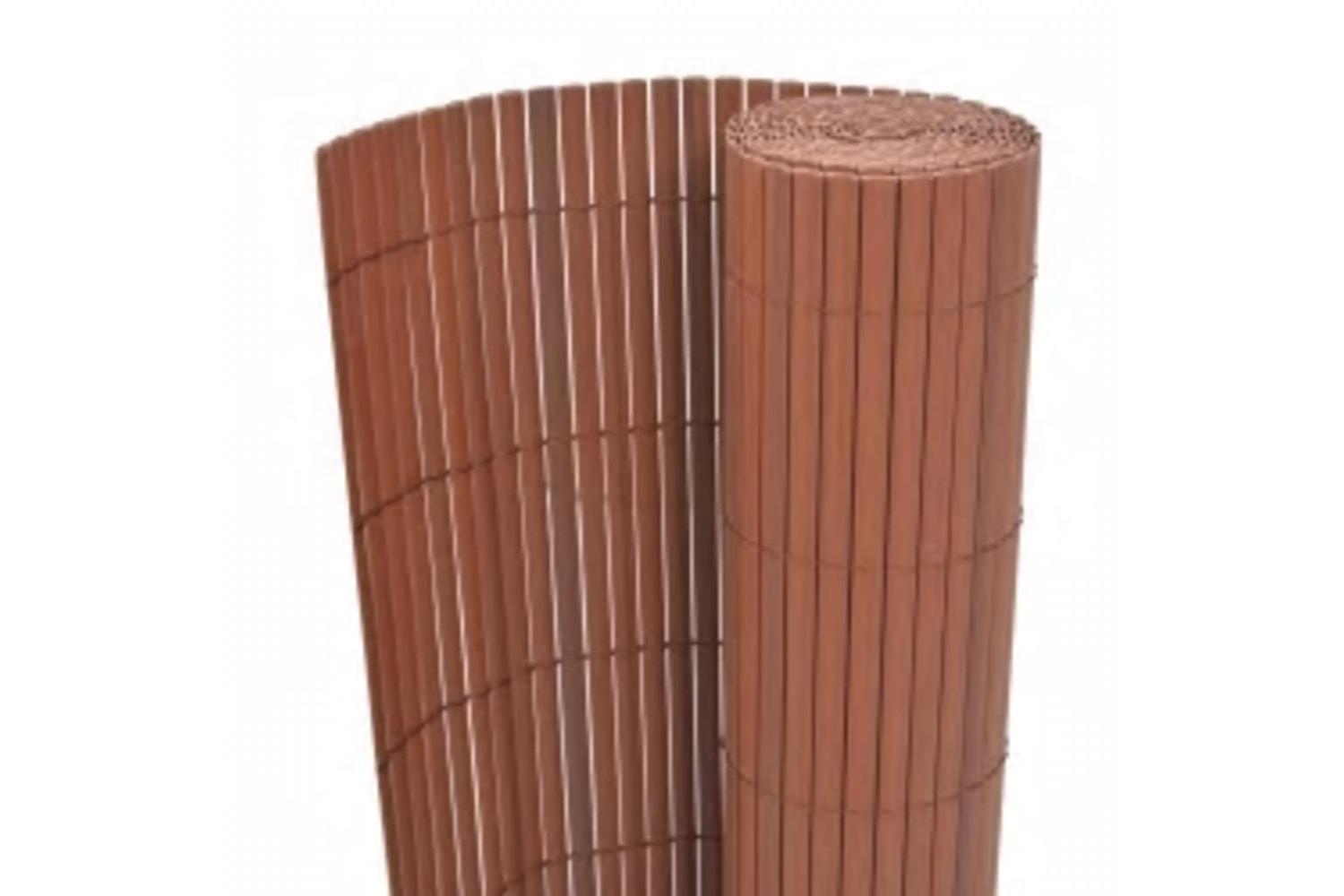 vidaXL 317164 Double-sided Garden Fence 110x500cm Brown-2