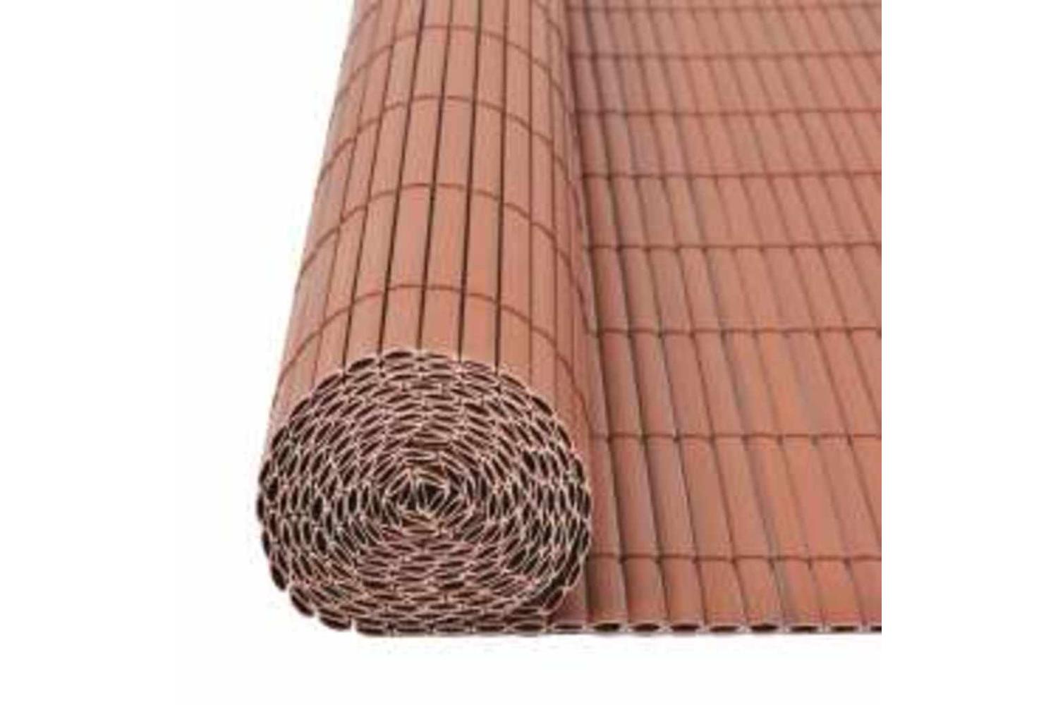 vidaXL 317164 Double-sided Garden Fence 110x500cm Brown-4