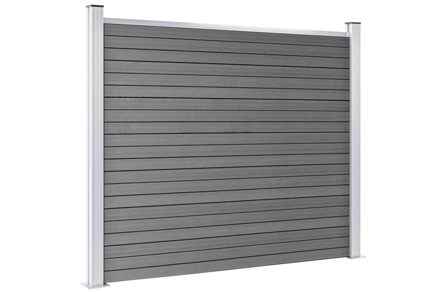 vidaXL 3070458 Fence Panel Set Wpc 872x146cm Grey-4