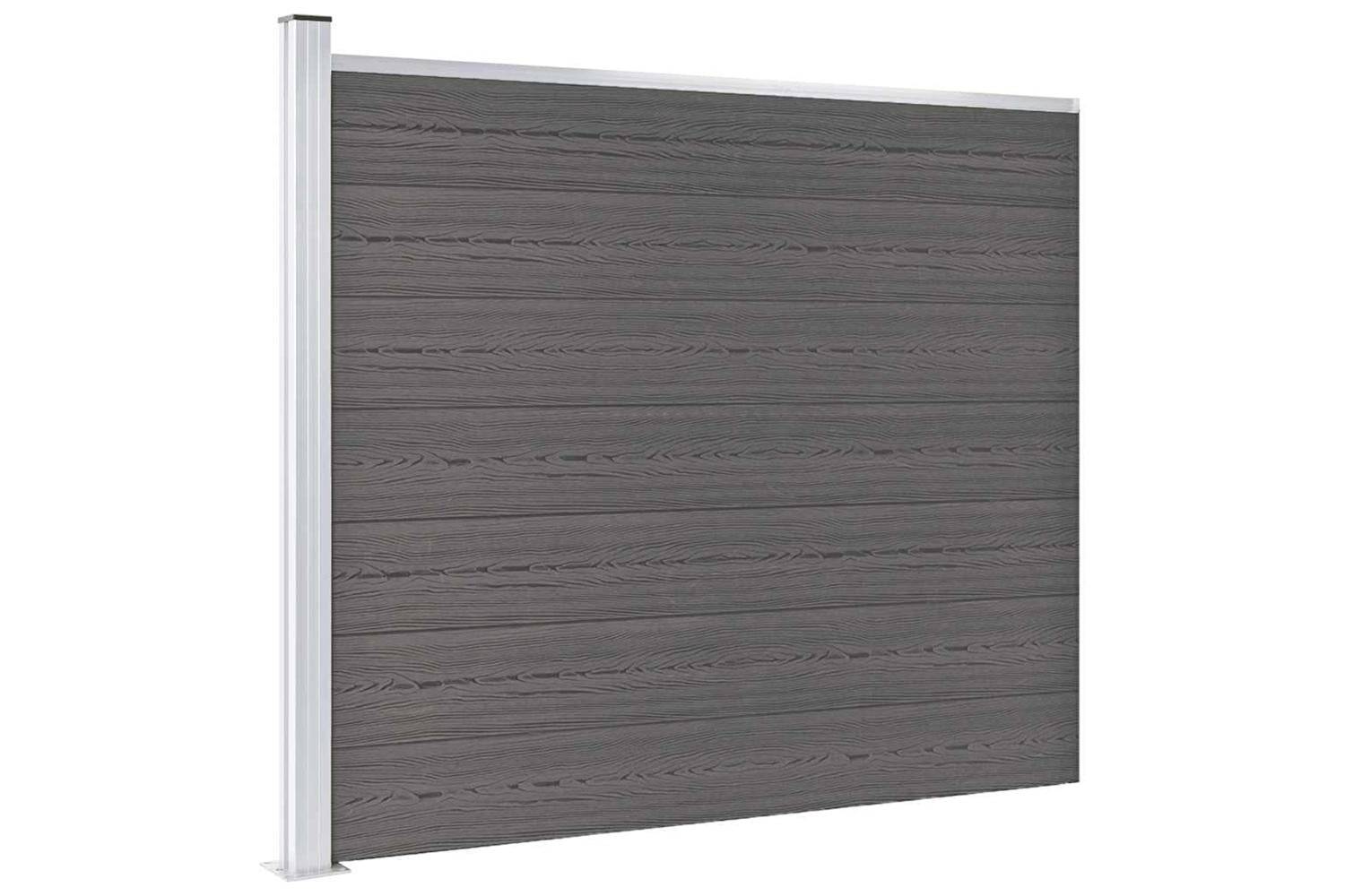 vidaXL Fence Panel Wpc 175x146cm Grey
