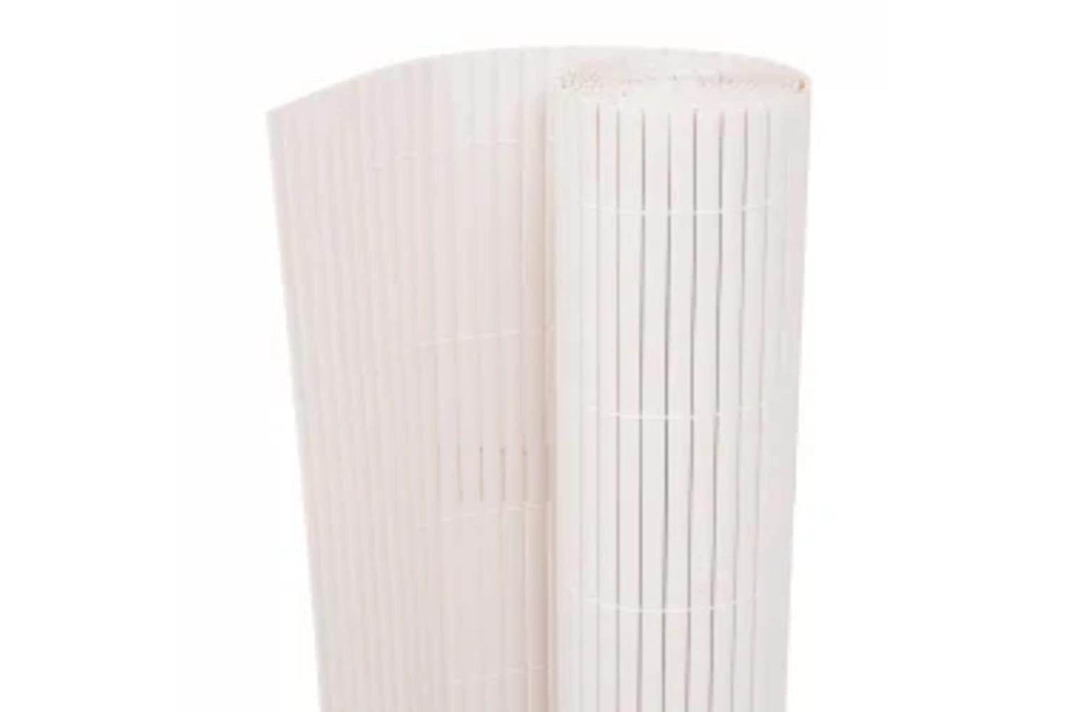 Vidaxl 317146 Double-sided Garden Fence 90x400 Cm White-2