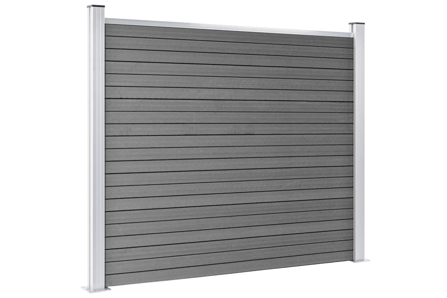 vidaXL 3070455 Fence Panel Set Wpc 353x146cm Grey-5