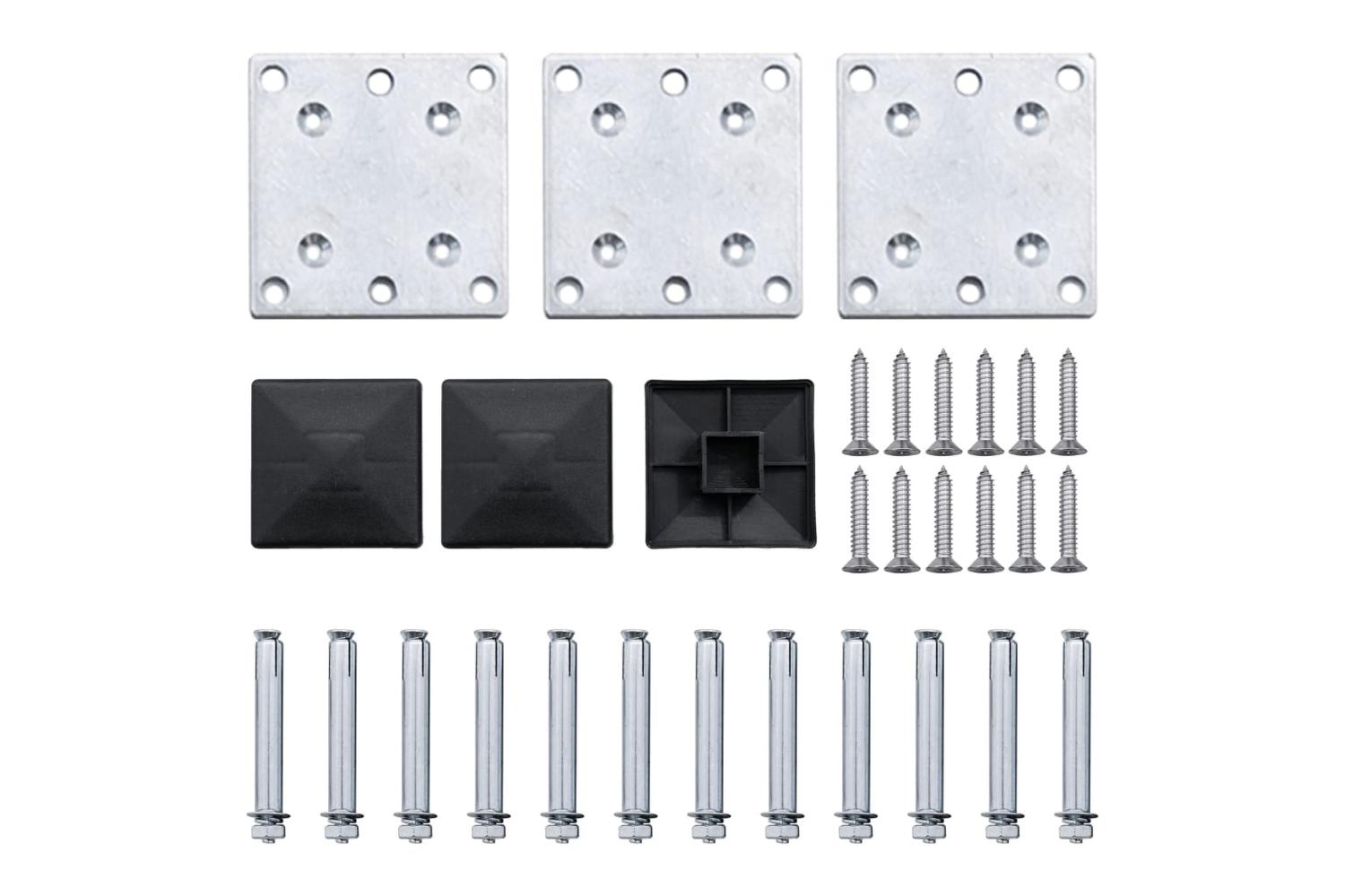 vidaXL 3070455 Fence Panel Set Wpc 353x146cm Grey-10