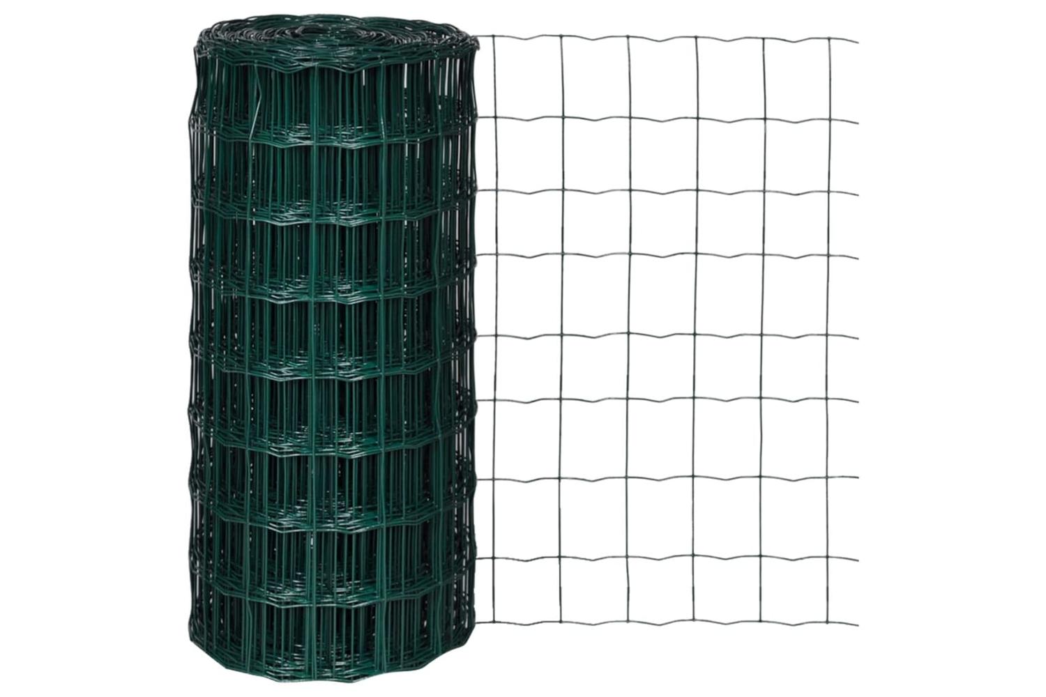 Vidaxl 140578 Euro Fence Steel 25x0.8 M Green