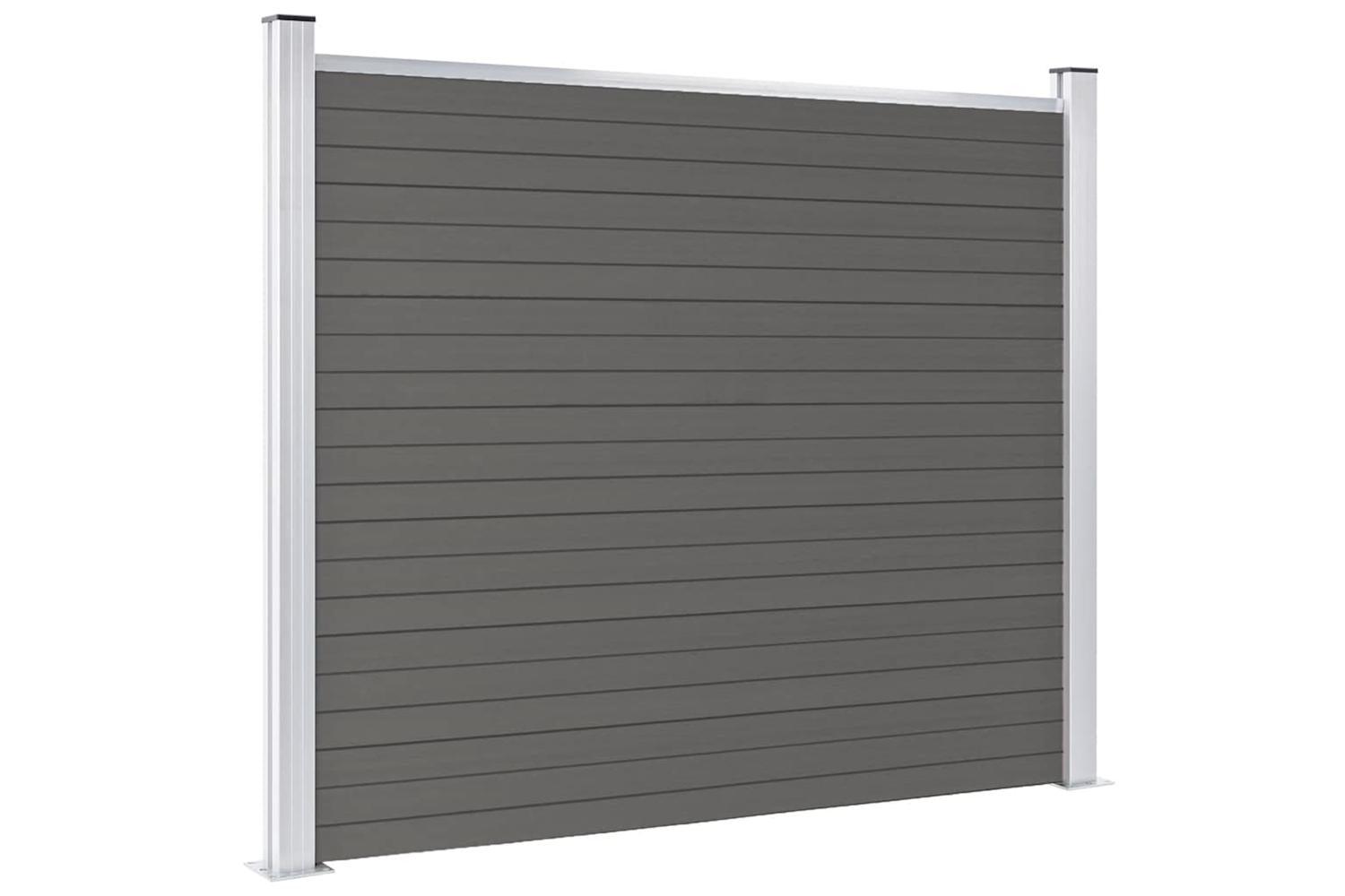 vidaXL Fence Panel Wpc 180x146cm Grey-2