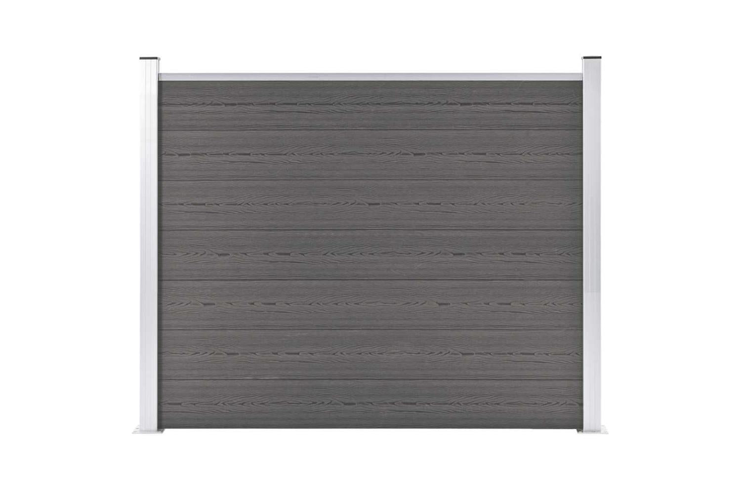 vidaXL Fence Panel Wpc 180x146cm Grey-3