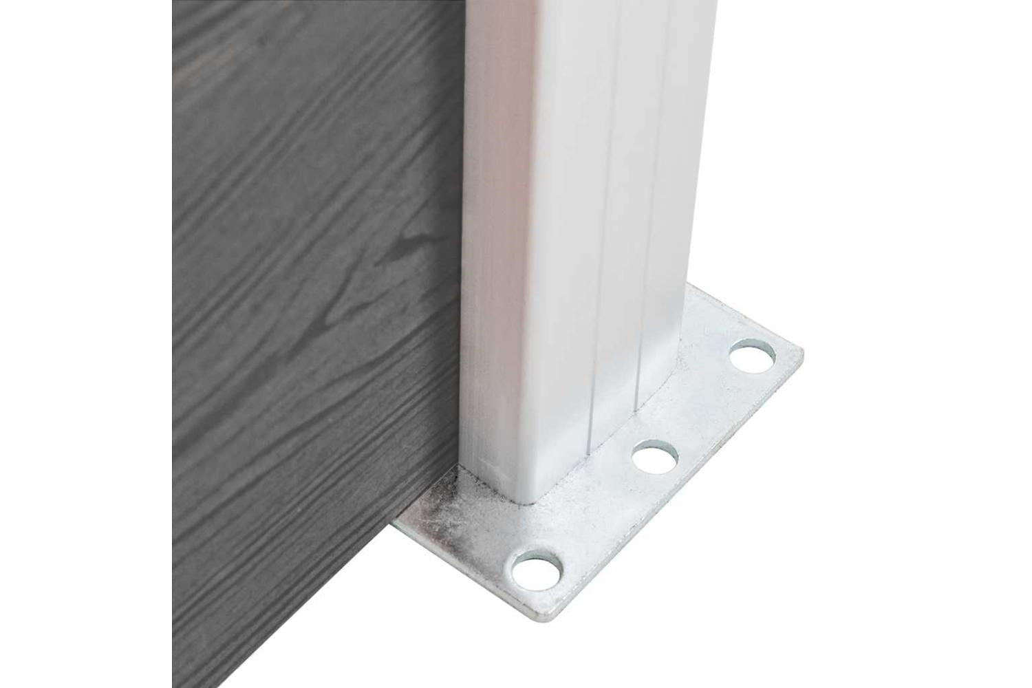 vidaXL Fence Panel Wpc 180x146cm Grey-5