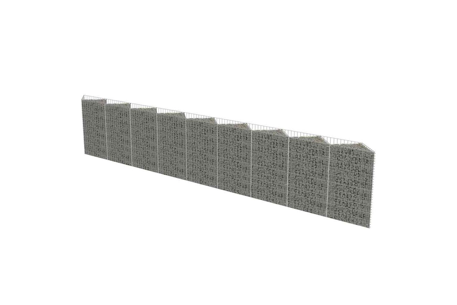 vidaXL 143573 Gabion Wall Galvanised Steel 630x30x100cm