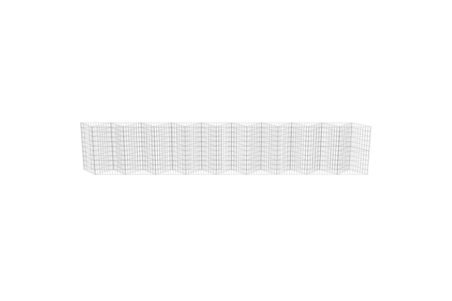 vidaXL 143573 Gabion Wall Galvanised Steel 630x30x100cm-6