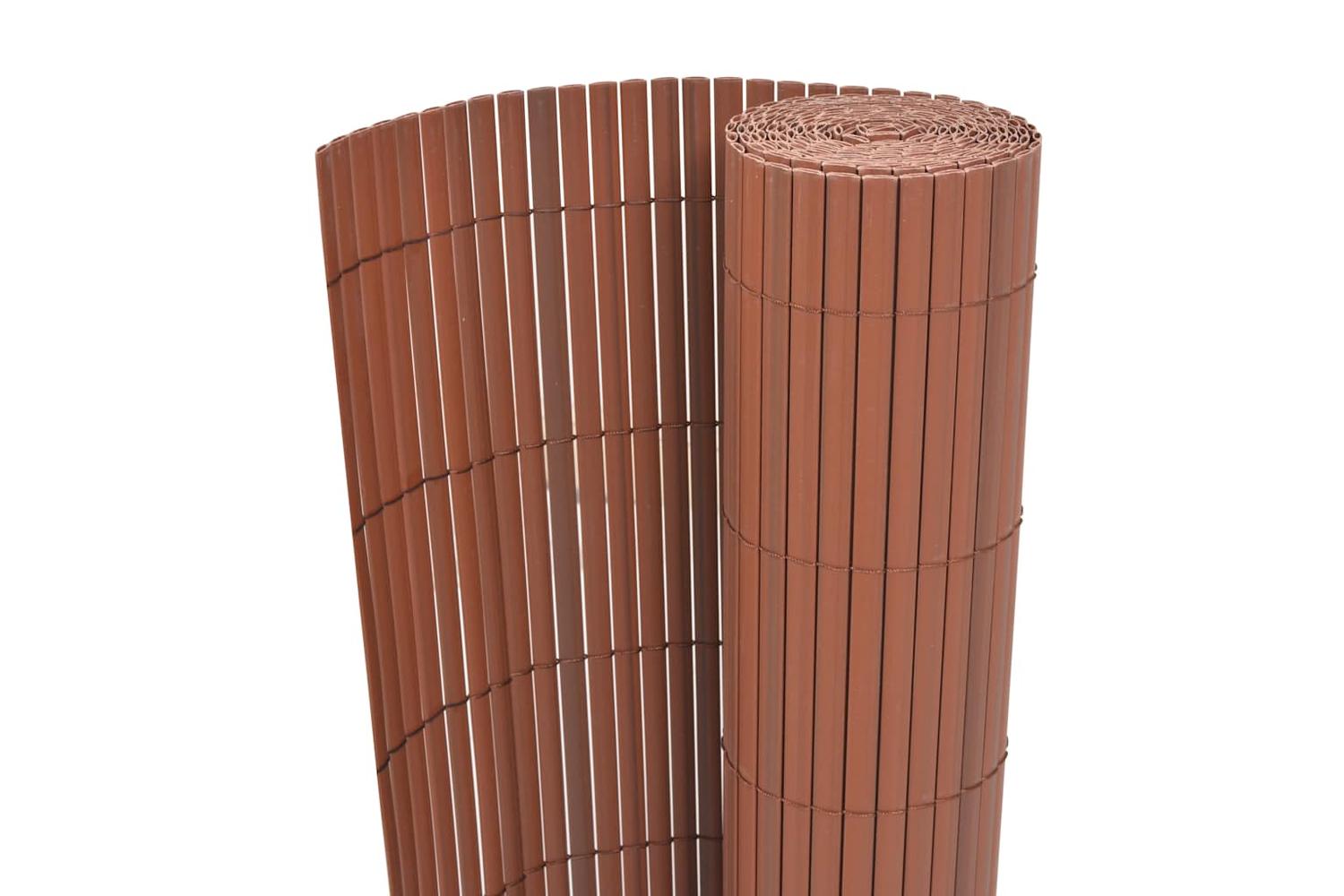 vidaXL 43630 Double-sided Garden Fence Pvc 90x500cm Brown