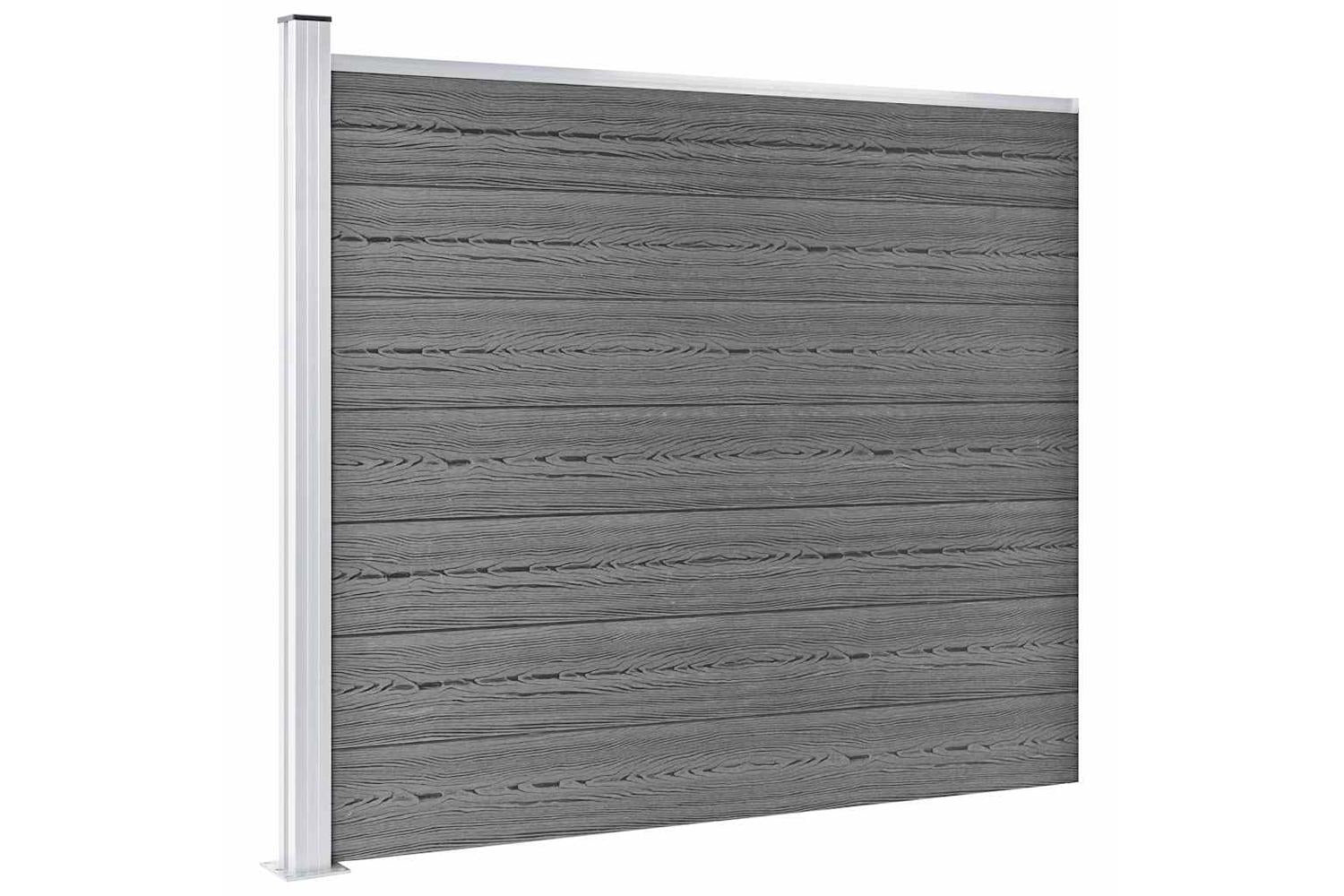 vidaXL 3070456 Fence Panel Set Wpc 526x146cm Grey-3