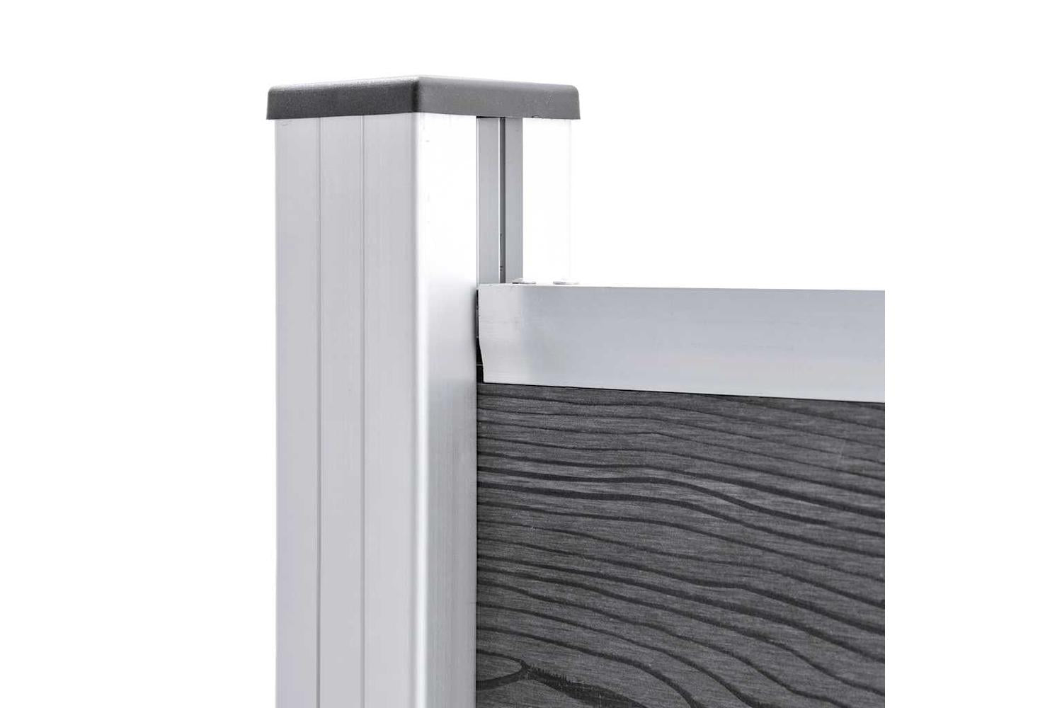 vidaXL 3070456 Fence Panel Set Wpc 526x146cm Grey-7