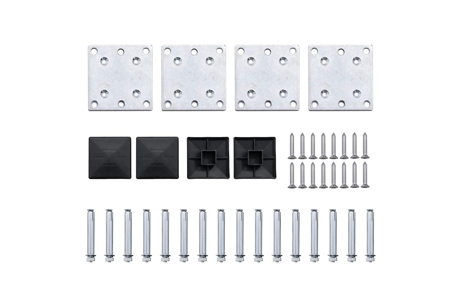 vidaXL 3070456 Fence Panel Set Wpc 526x146cm Grey-10