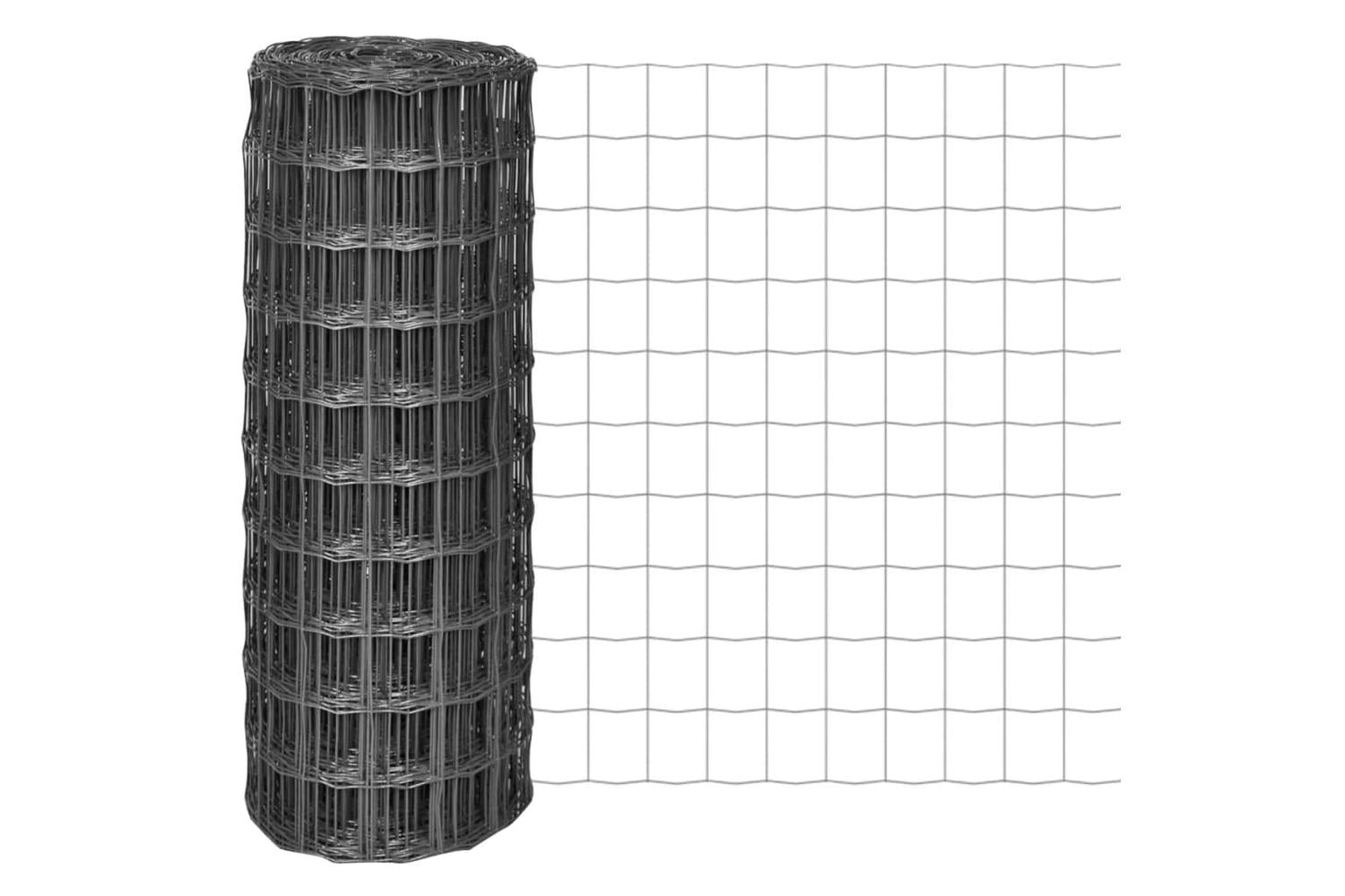 Vidaxl 142515 Euro Fence Steel 25x1 M Grey