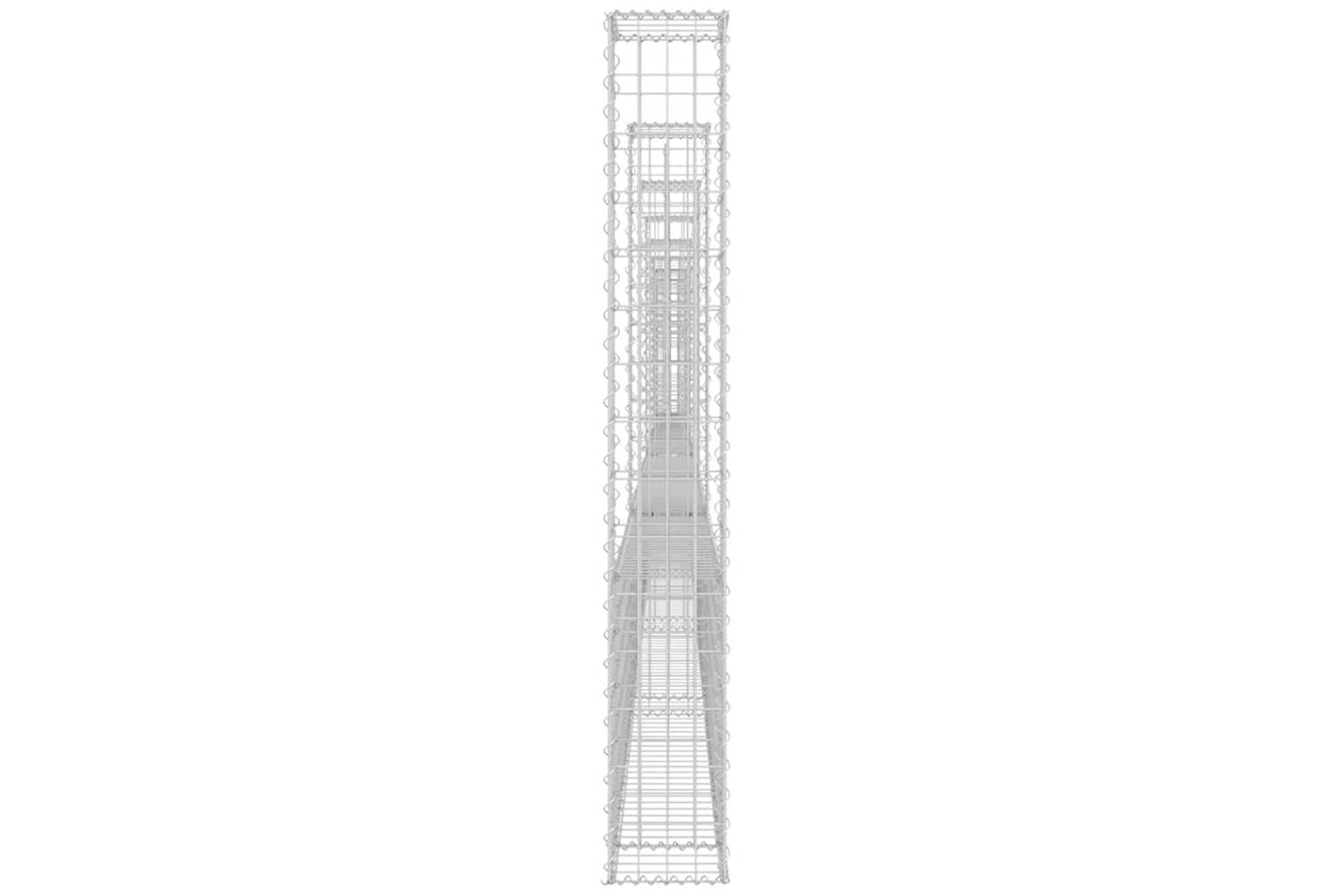 vidaXL 151288 U-shape Gabion Basket With 8 Posts Iron 860x20x150cm-4