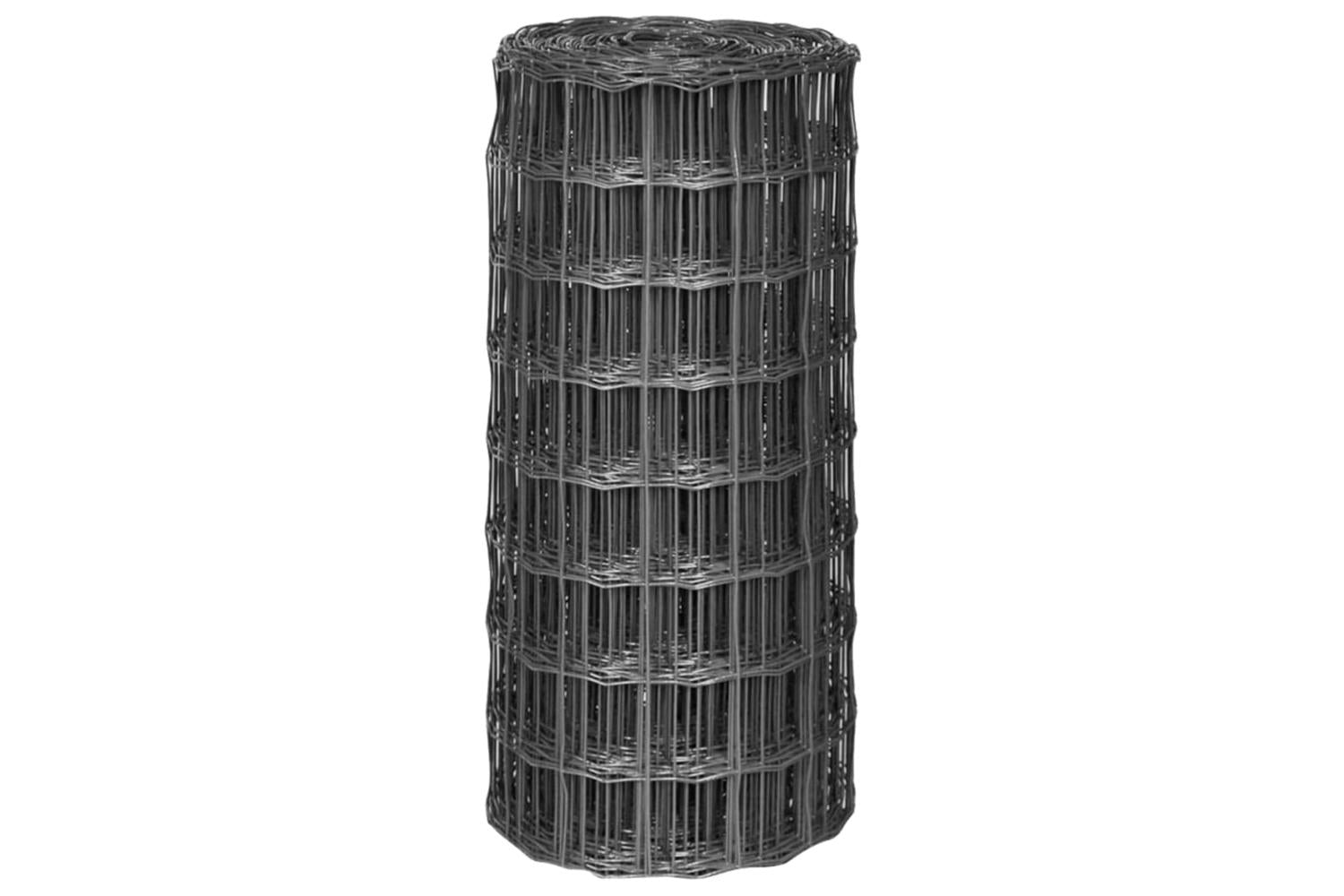 Vidaxl 142514 Euro Fence Steel 25x0.8 M Grey-2