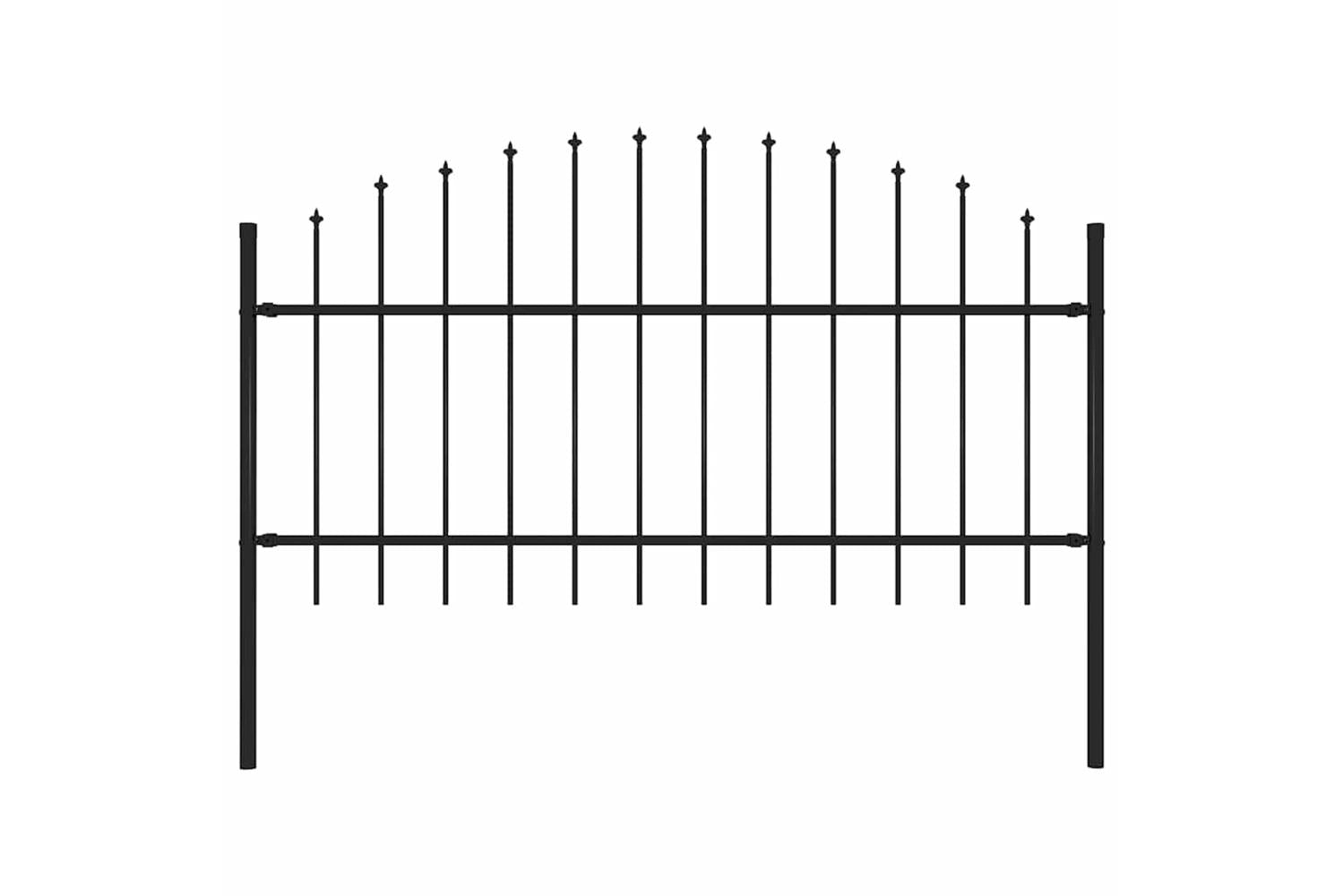 Vidaxl 144942 Garden Fence With Spear Top Steel