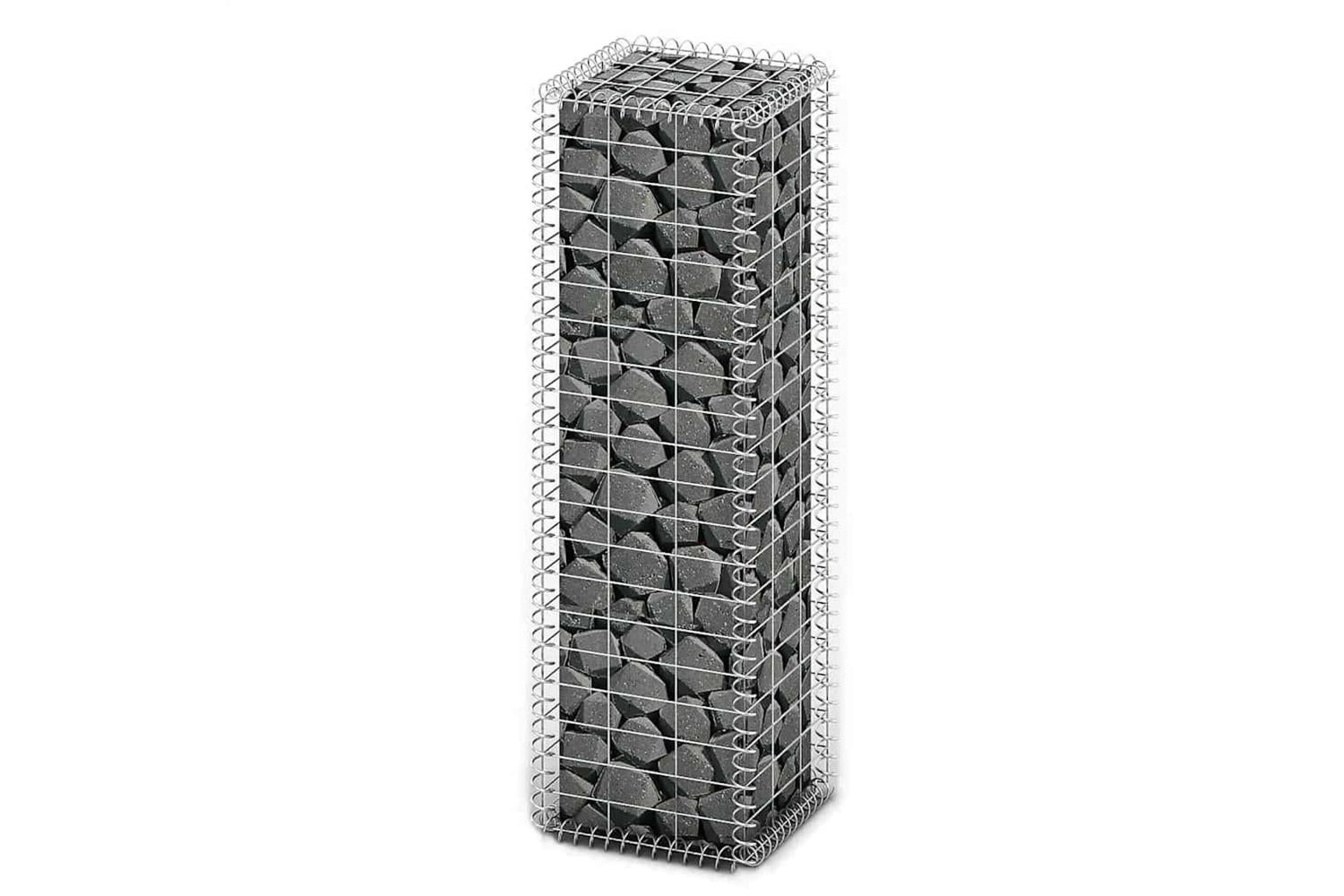 Vidaxl 141038 Gabion Basket With Lids Galvanised Wire 100 X 30 X 30 Cm