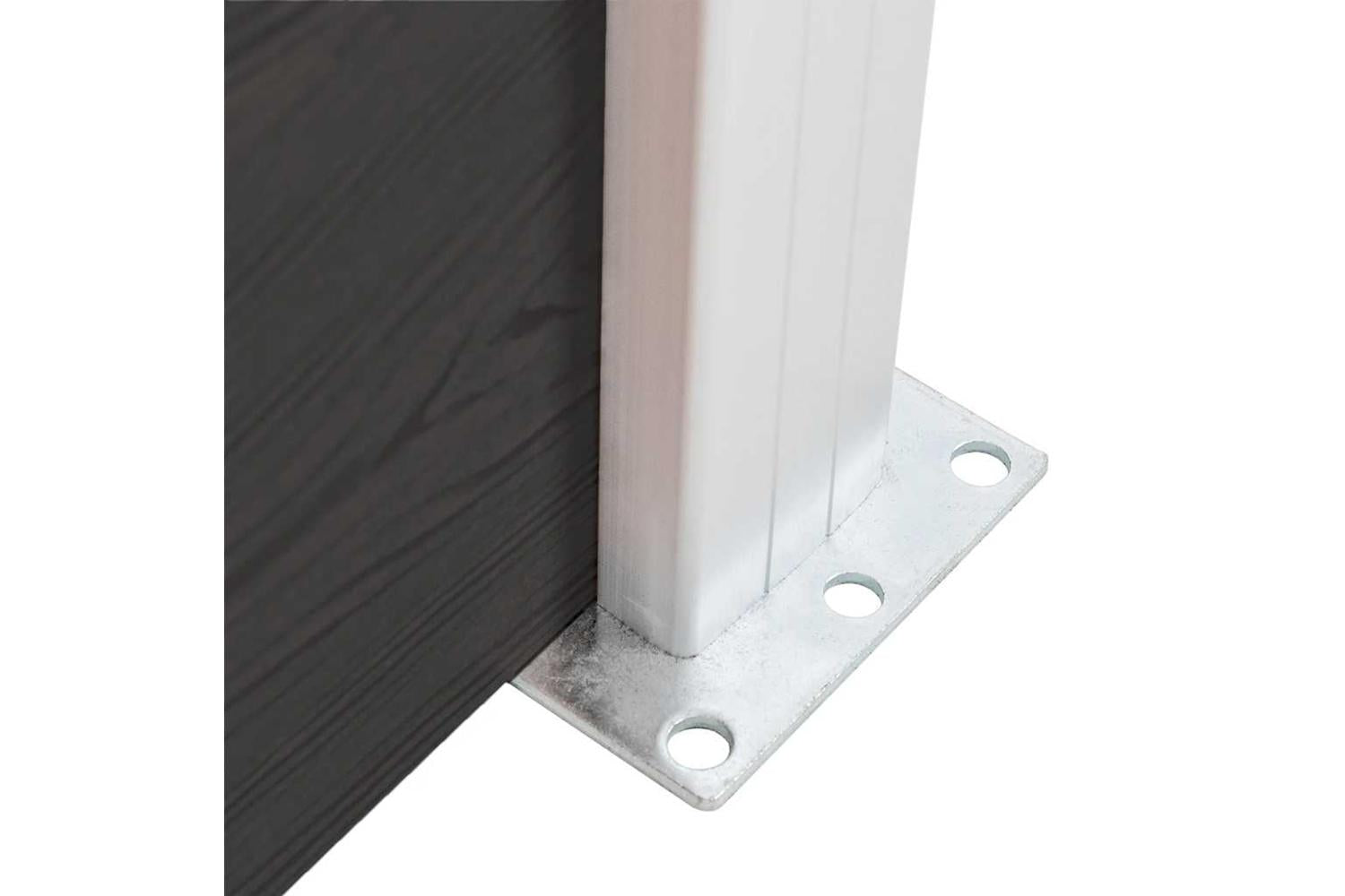 vidaXL Fence Panel Wpc 175x105cm Black-5