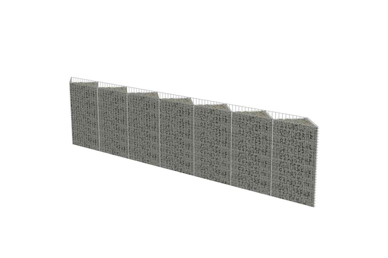 vidaXL 143571 Gabion Wall Galvanised Steel 450x30x100cm