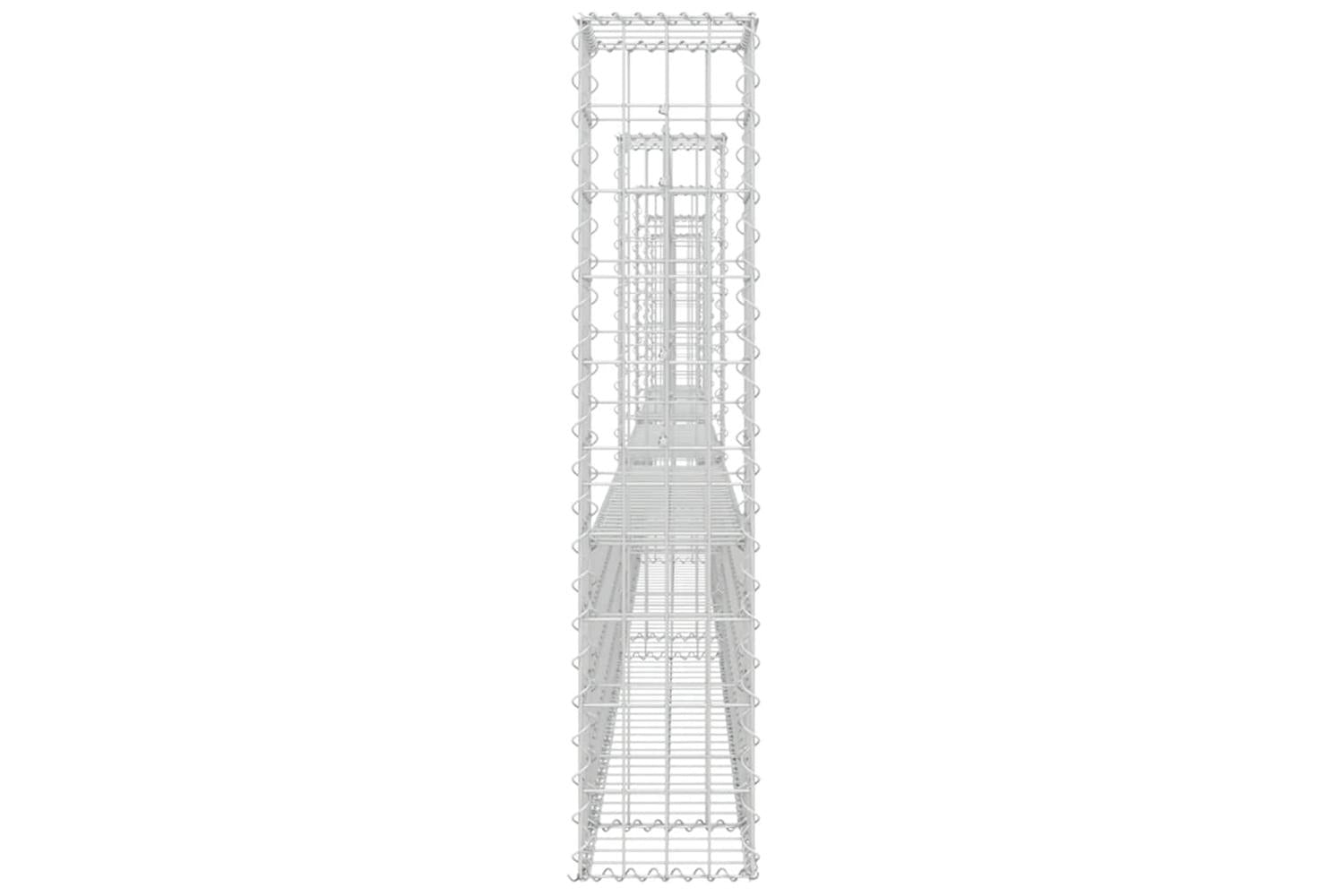 vidaXL 151278 U-shape Gabion Basket With 5 Posts Iron 500x20x100cm-4