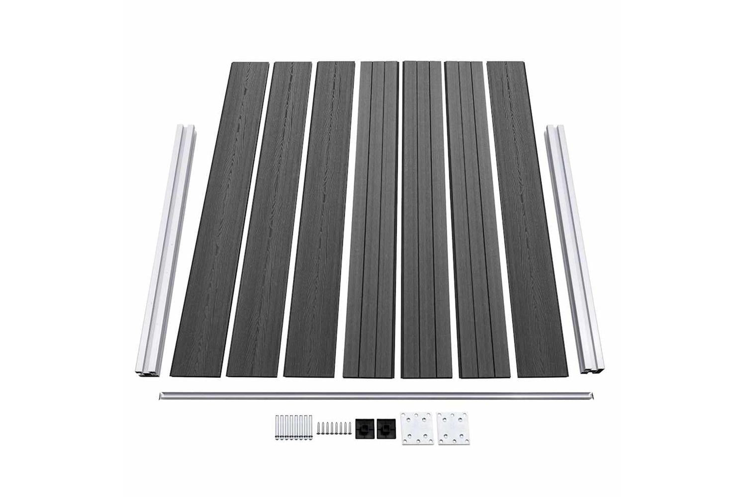 vidaXL 3070460 Fence Panel Set Wpc 526x146cm Black-6