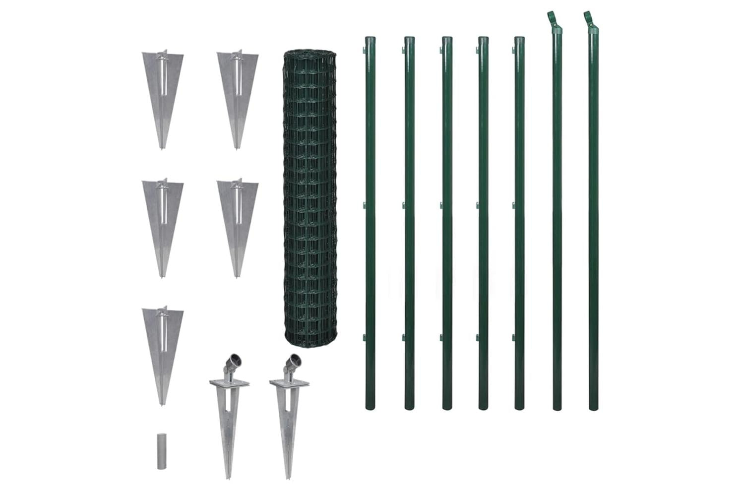 Vidaxl 142375 Euro Fence Steel 10x1.7 M Green