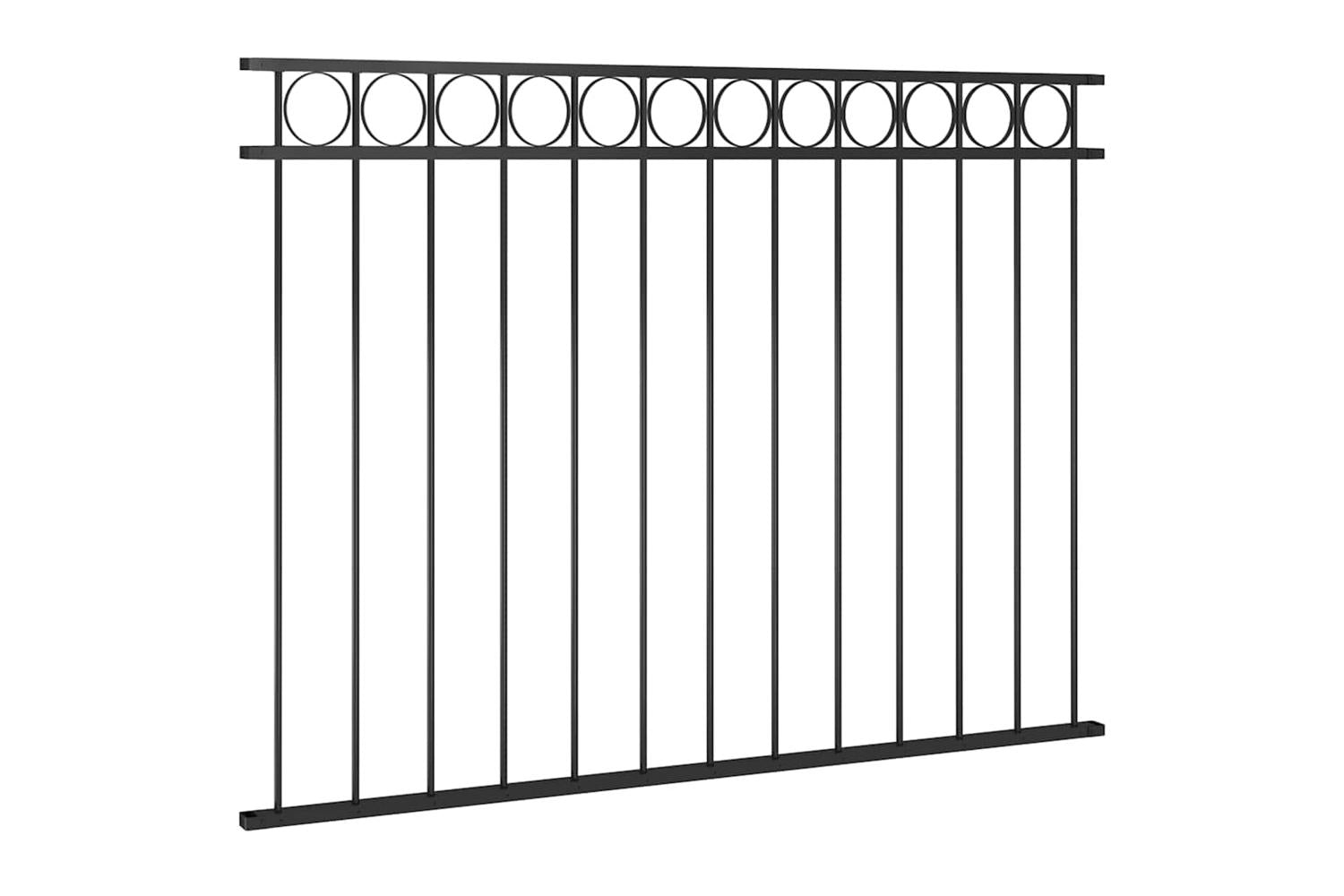 Vidaxl 146318 Fence Panel Steel 1.7x1.2 M Black-2