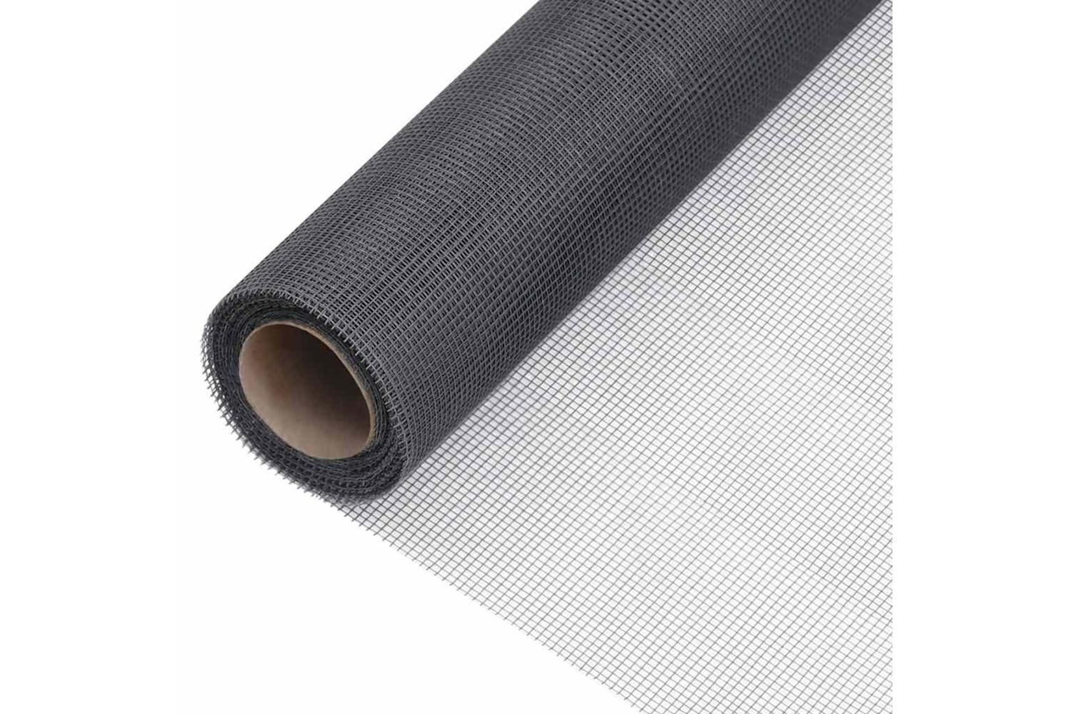 vidaXL 150870 Mesh Screen Fiberglass 80x2000cm Grey