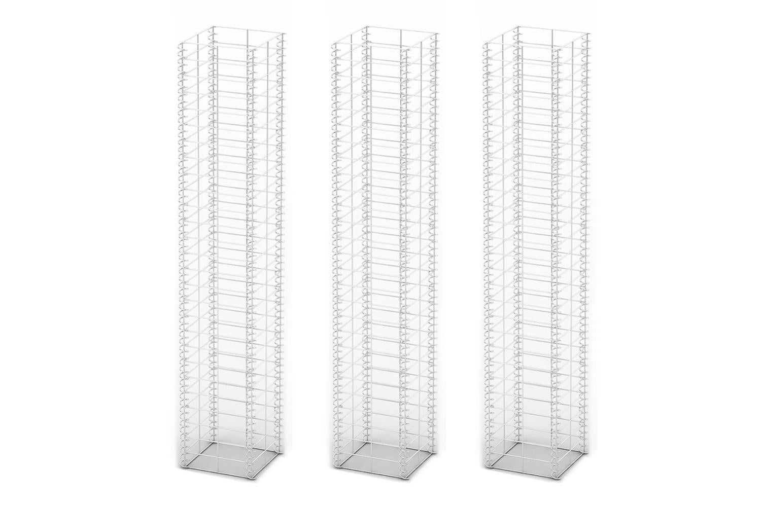 vidaXL 141046 Gabion Set 3 Pcs Galvanised Wire 25 X 25 X 150cm-2