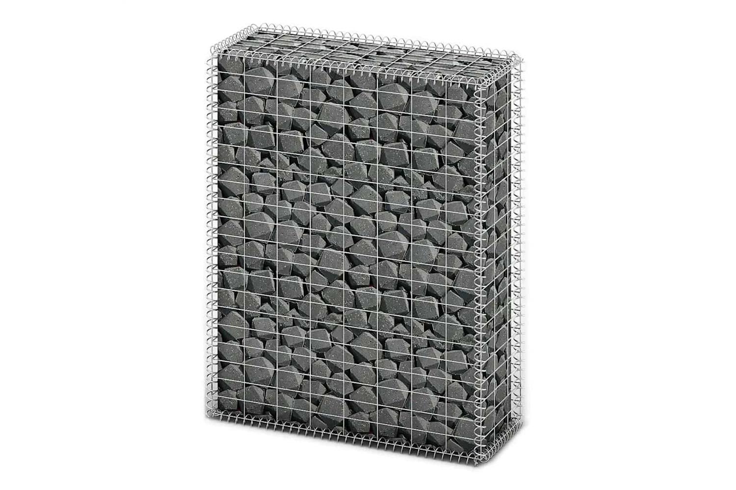 Vidaxl 141040 Gabion Basket With Lids Galvanised Wire 100 X 80 X 30 Cm