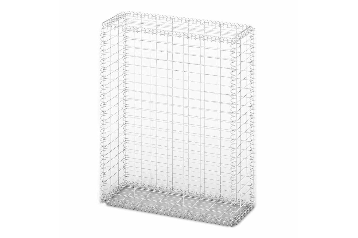 Vidaxl 141040 Gabion Basket With Lids Galvanised Wire 100 X 80 X 30 Cm-3