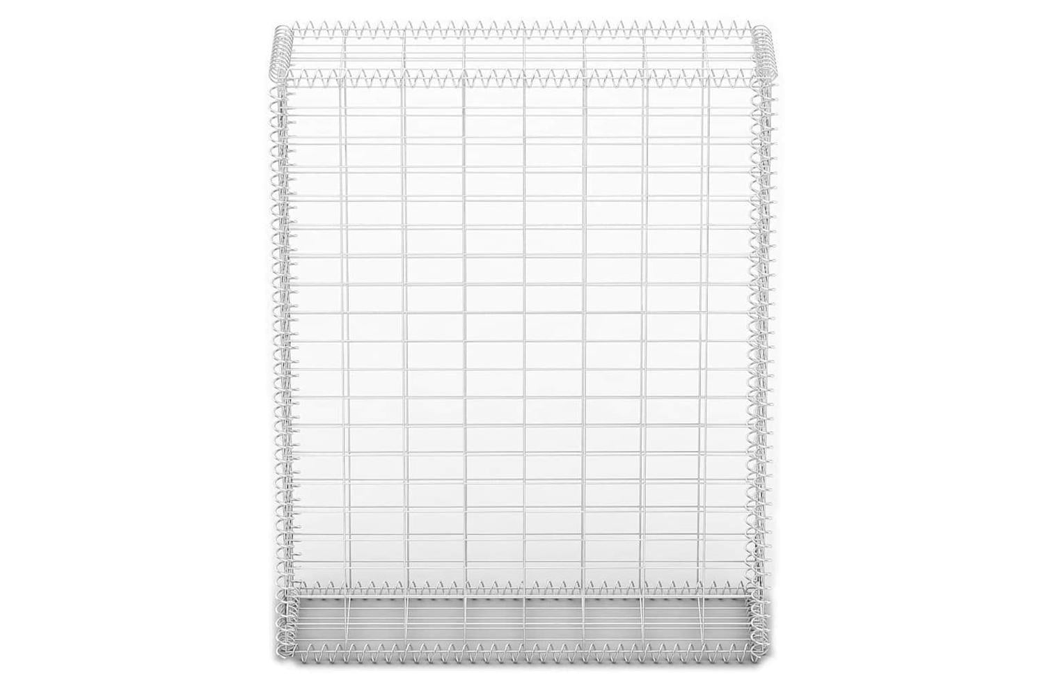 Vidaxl 141040 Gabion Basket With Lids Galvanised Wire 100 X 80 X 30 Cm-4