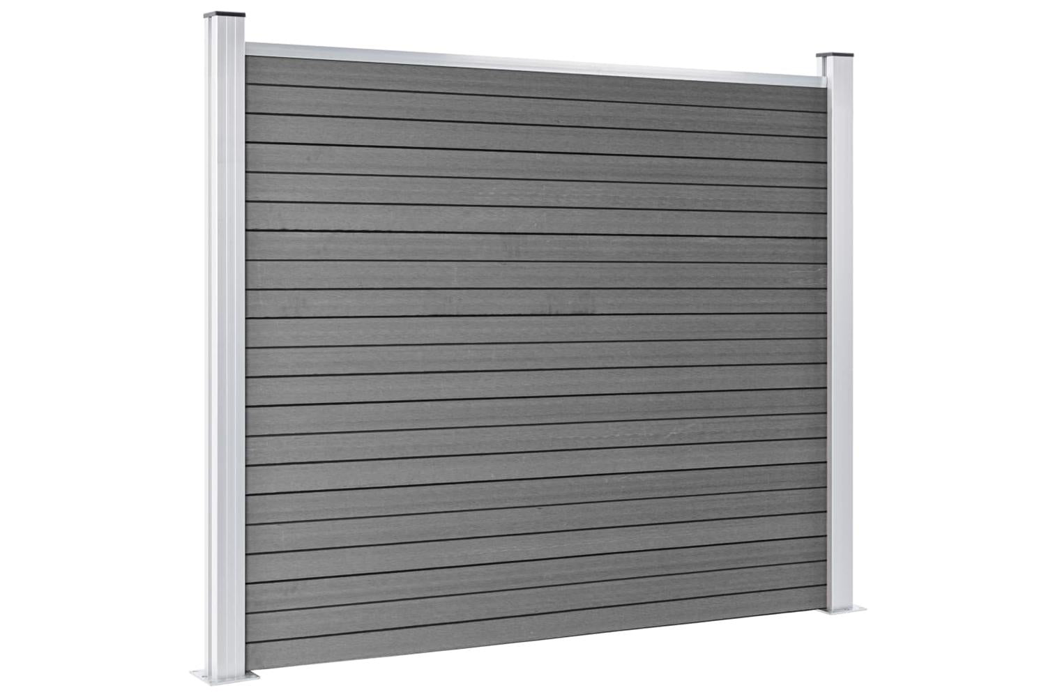 vidaXL 3070457 Fence Panel Set Wpc 699x146cm Grey-4