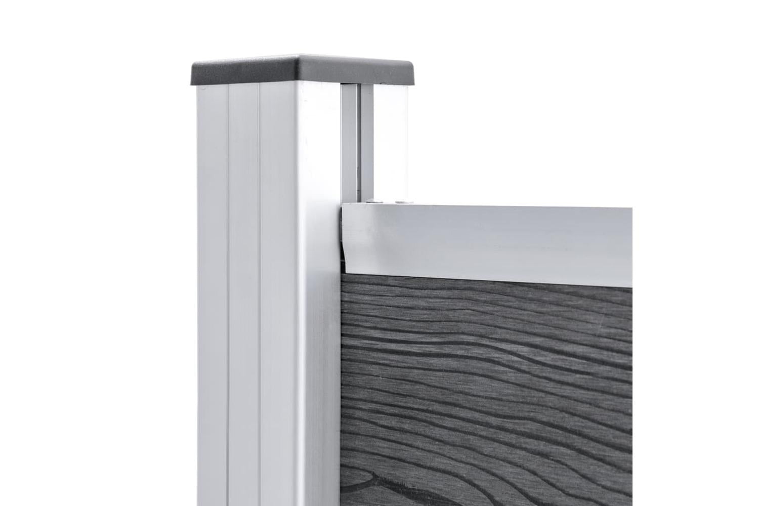 vidaXL 3070457 Fence Panel Set Wpc 699x146cm Grey-7