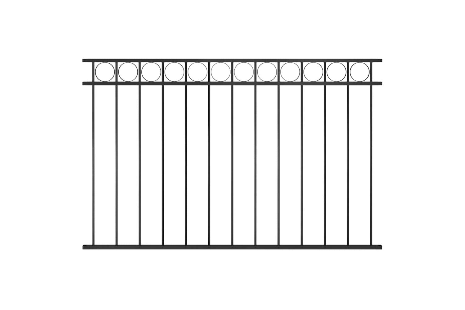 Vidaxl 146317 Fence Panel Steel 1.7x1 M Black