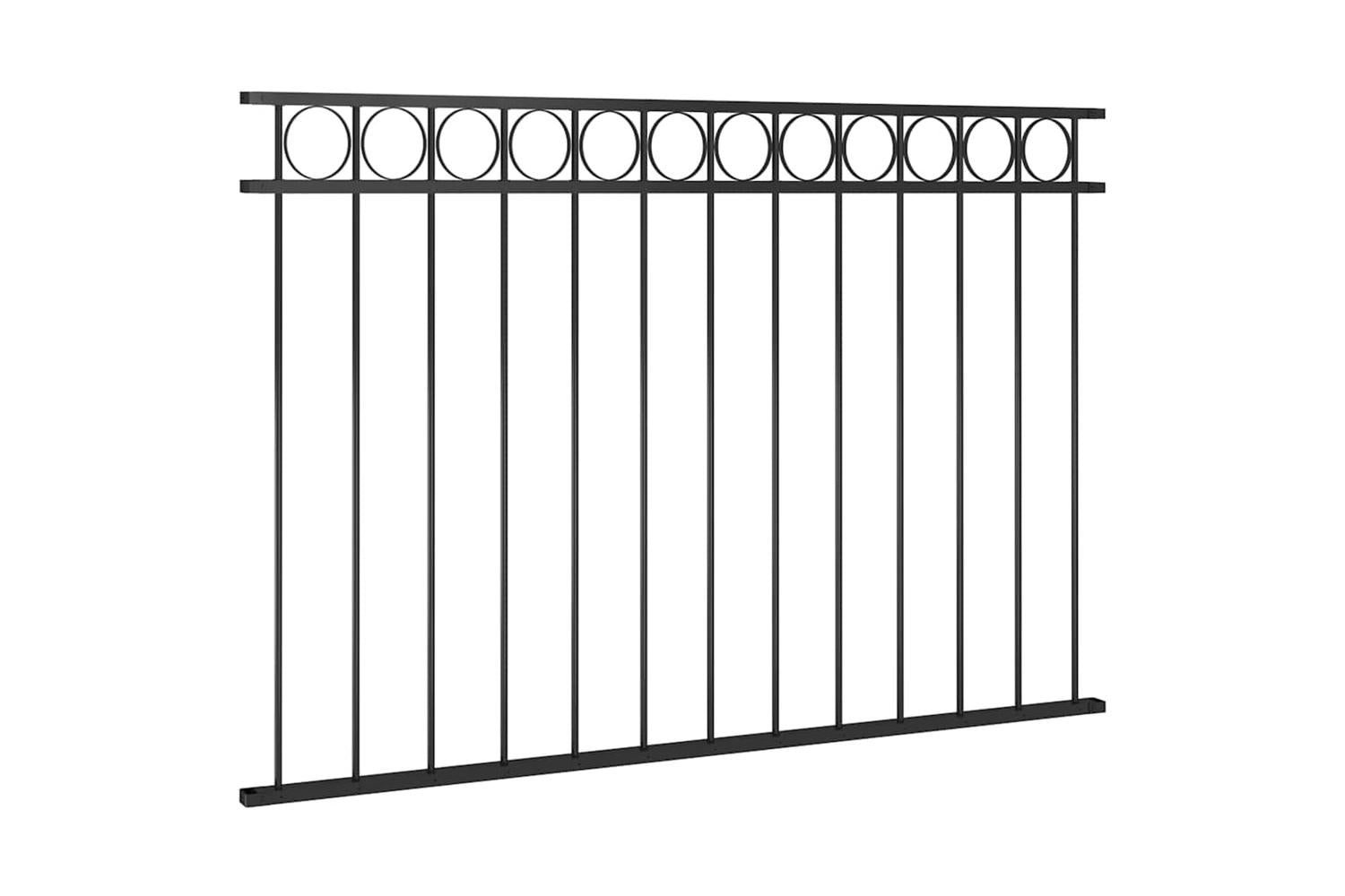 Vidaxl 146317 Fence Panel Steel 1.7x1 M Black-2