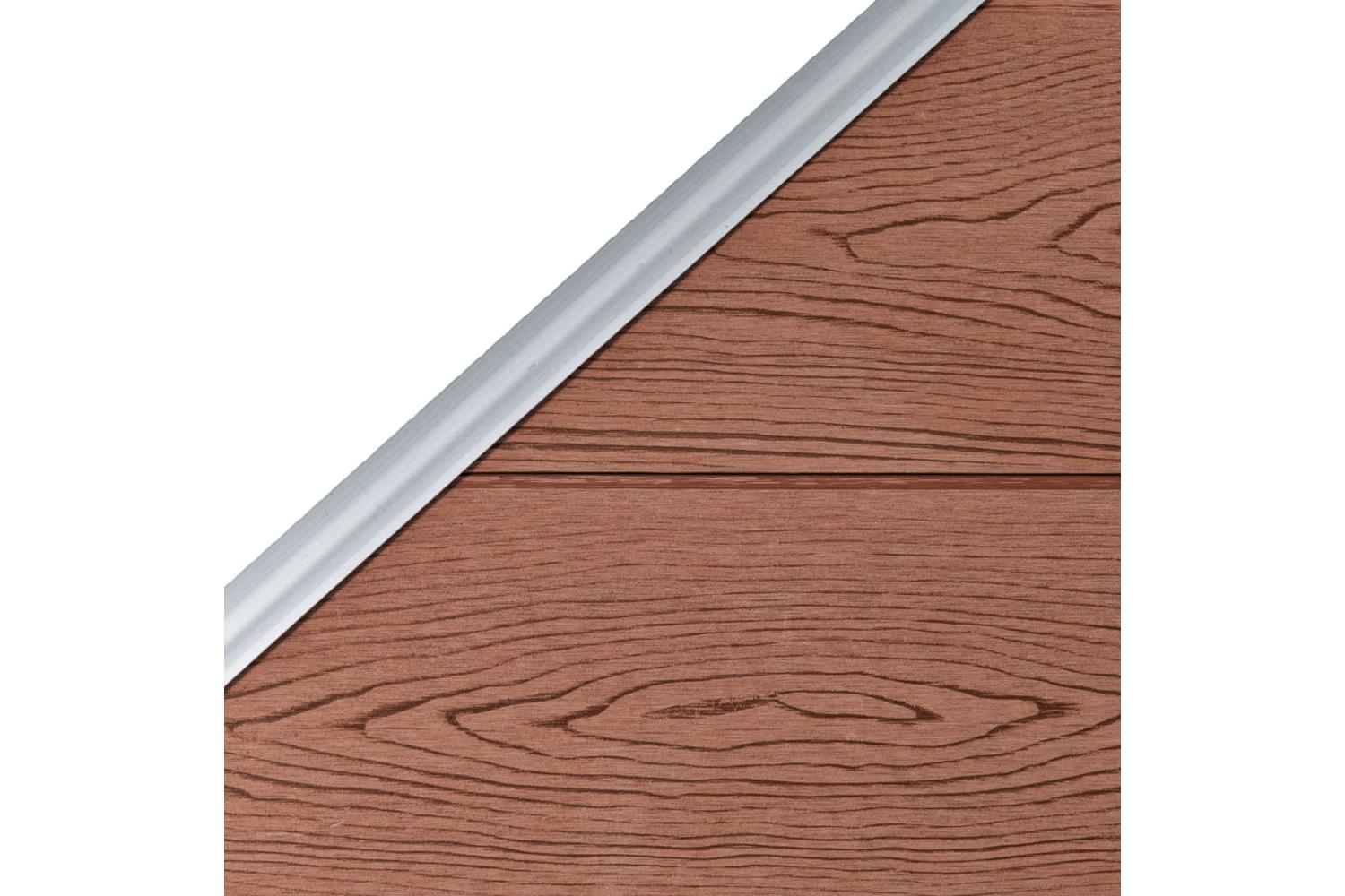 vidaXL 49070 Fence Panel Wpc 95x(105-180)cm Brown-4