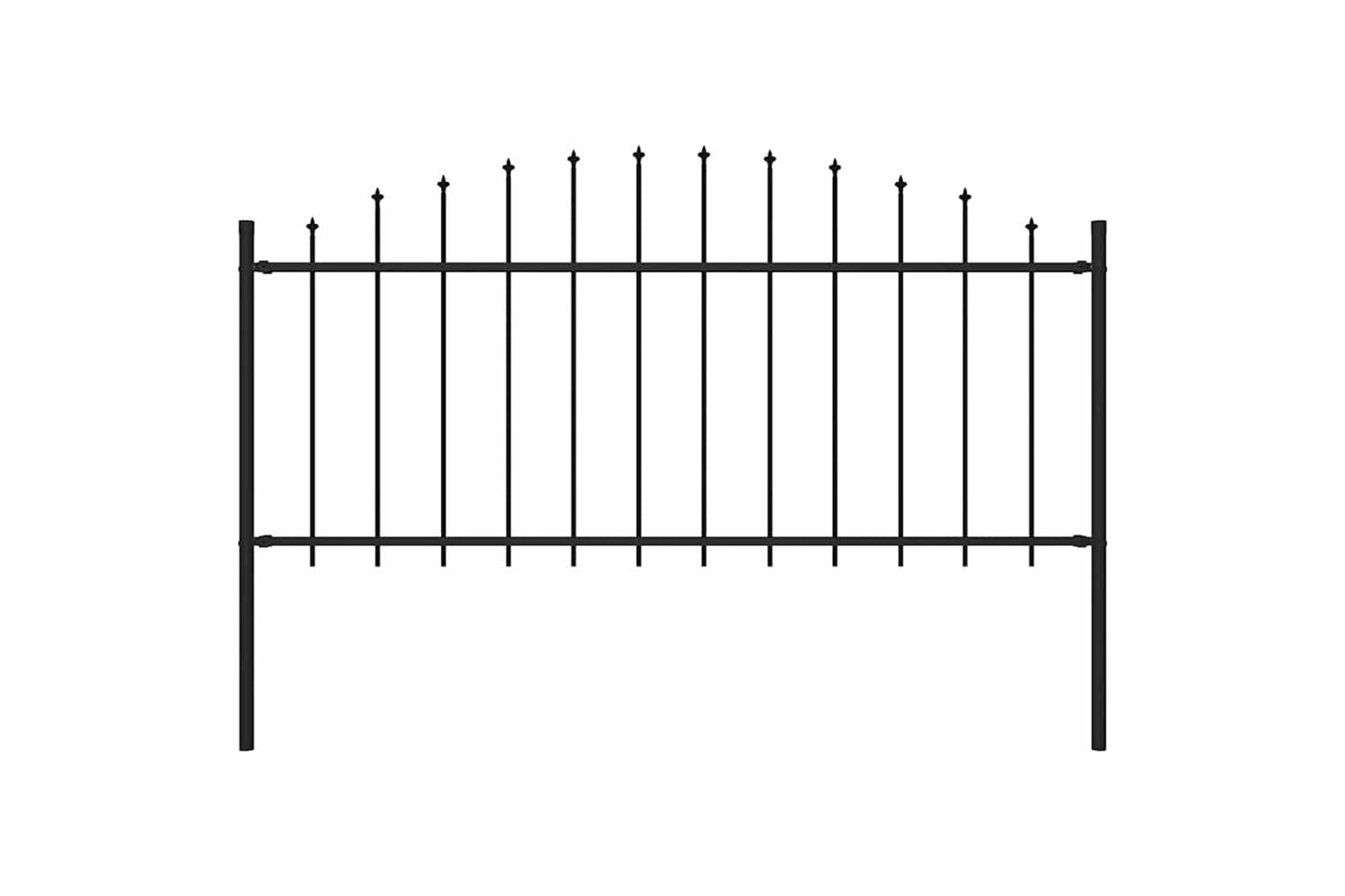 Vidaxl 144940 Garden Fence With Spear Top Steel