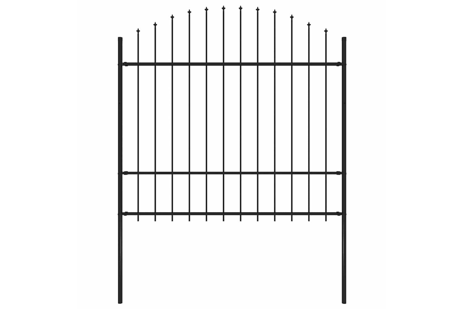 Vidaxl 144944 Garden Fence With Spear Top Steel
