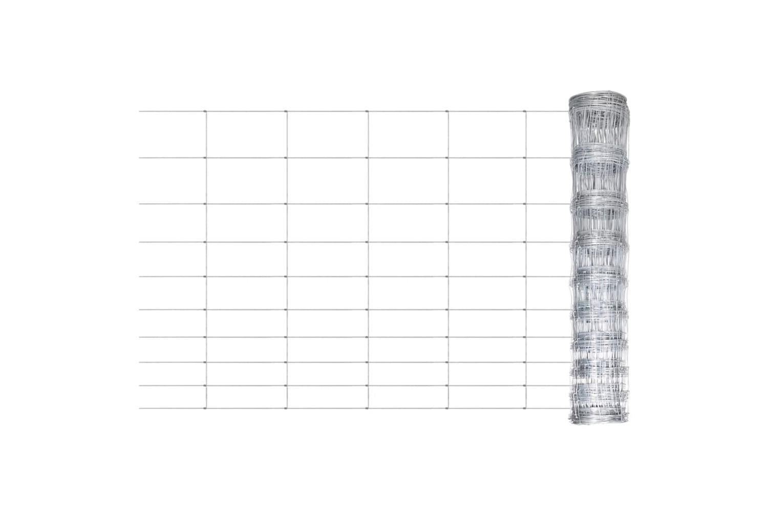 Vidaxl 149484 Garden Fence Galvanised Steel  Silver 50x1 M