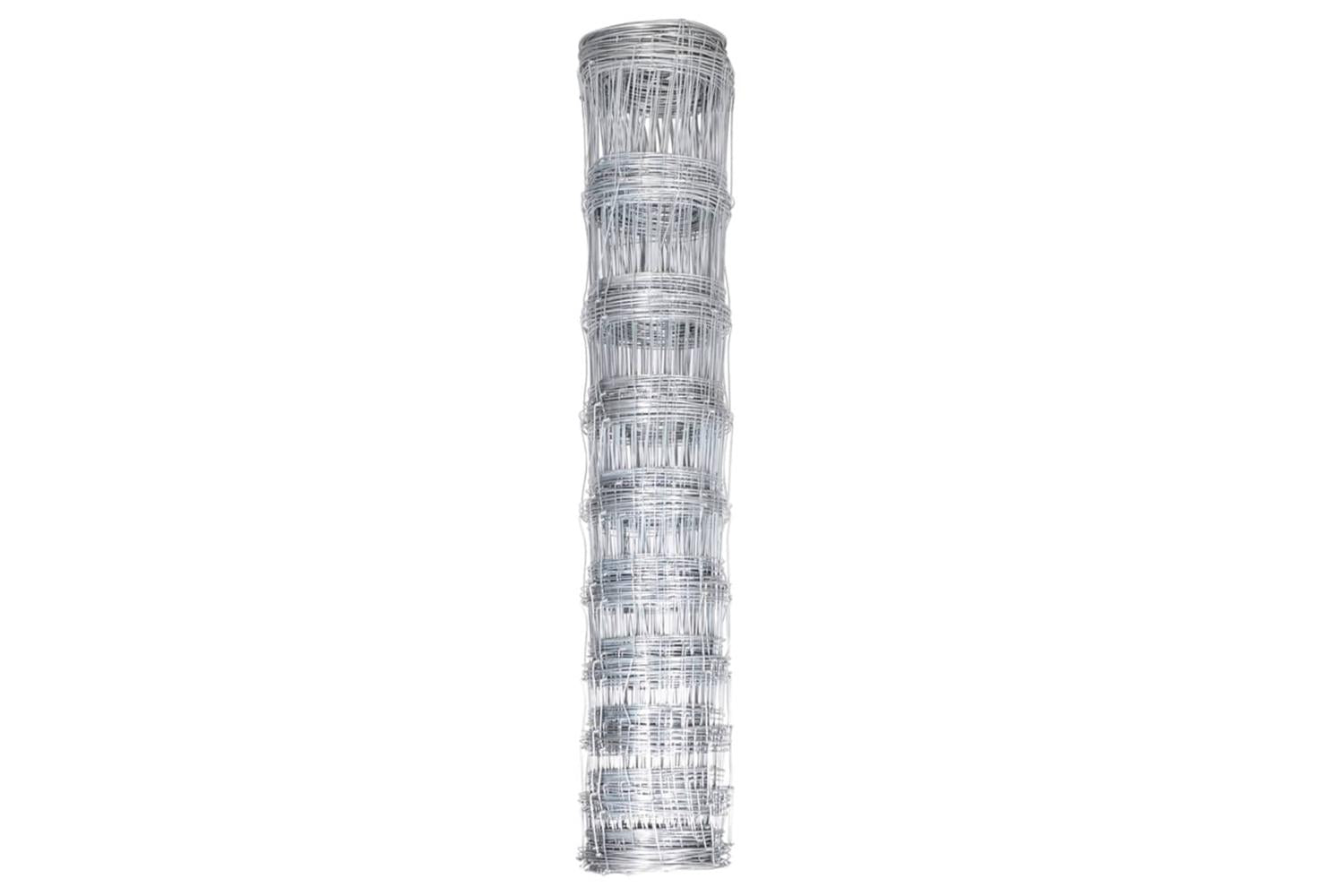Vidaxl 149484 Garden Fence Galvanised Steel  Silver 50x1 M-2