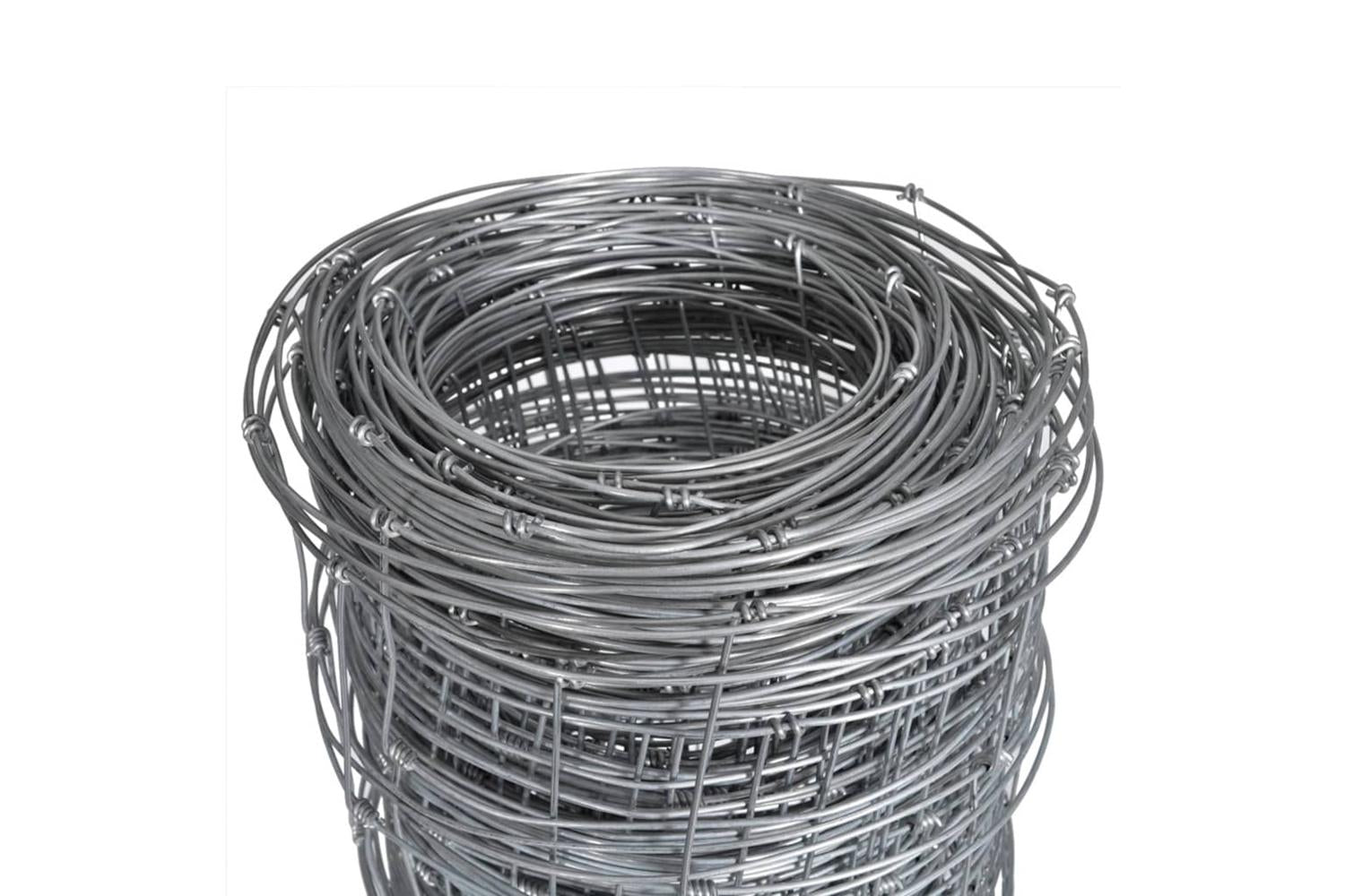 Vidaxl 149484 Garden Fence Galvanised Steel  Silver 50x1 M-3
