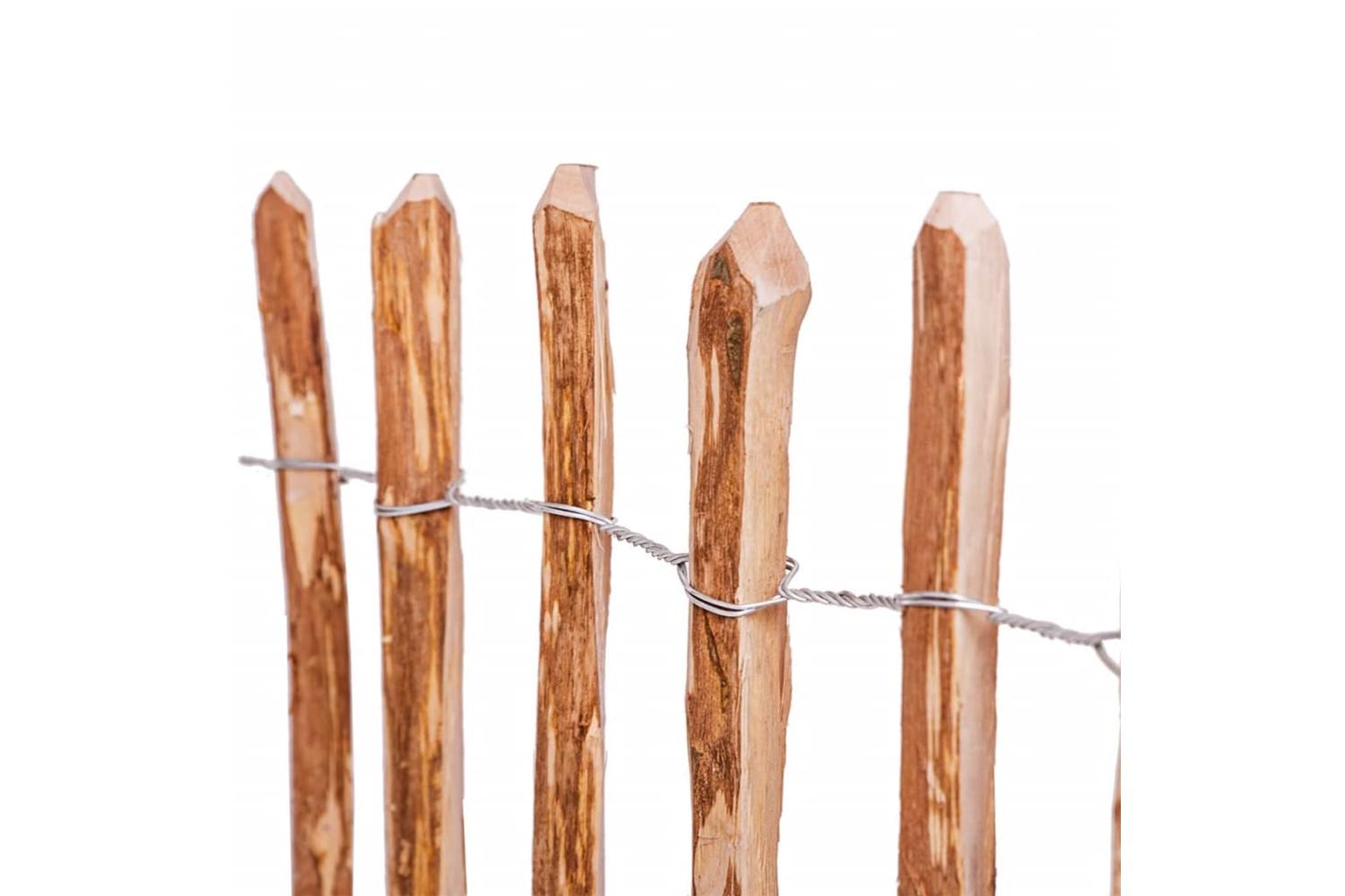 vidaXL 43137 Picket Fence Hazel Wood 90x500cm-4