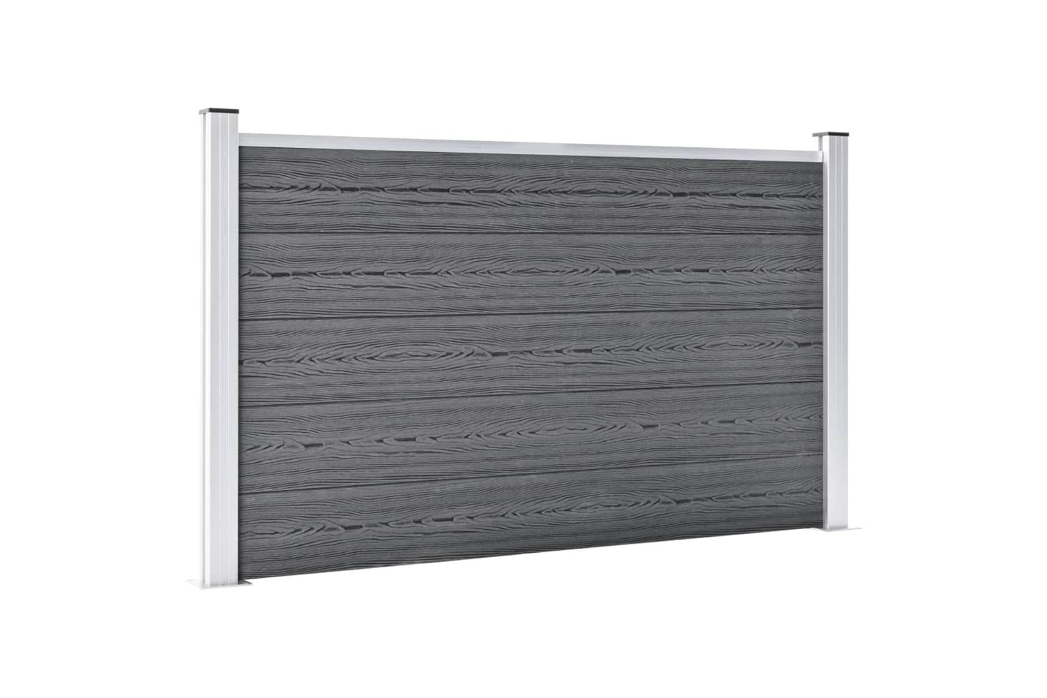 vidaXL Garden Fence Wpc 699x106cm Grey-2