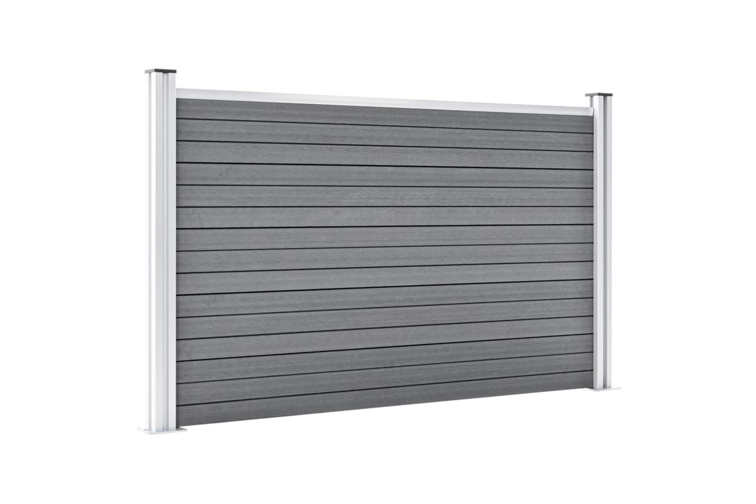 vidaXL Garden Fence Wpc 699x106cm Grey-3