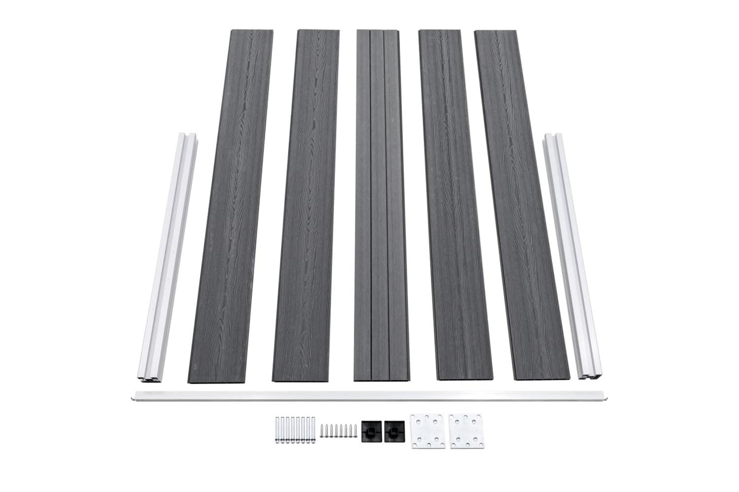 vidaXL Garden Fence Wpc 699x106cm Grey-6